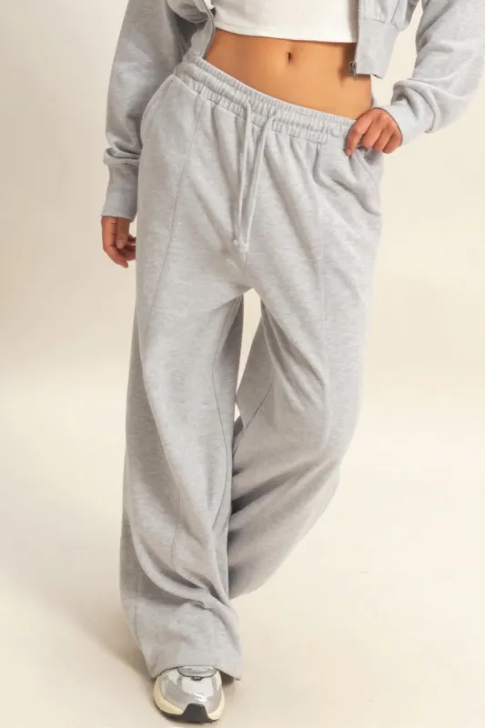 French Terry Wide Leg Sweatpants made by Double Zero