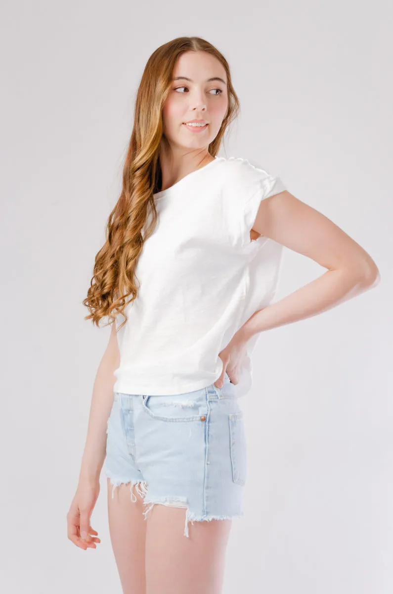 Rolled Sleeve Crew Tee sold by Double Zero product image thumbnail 2