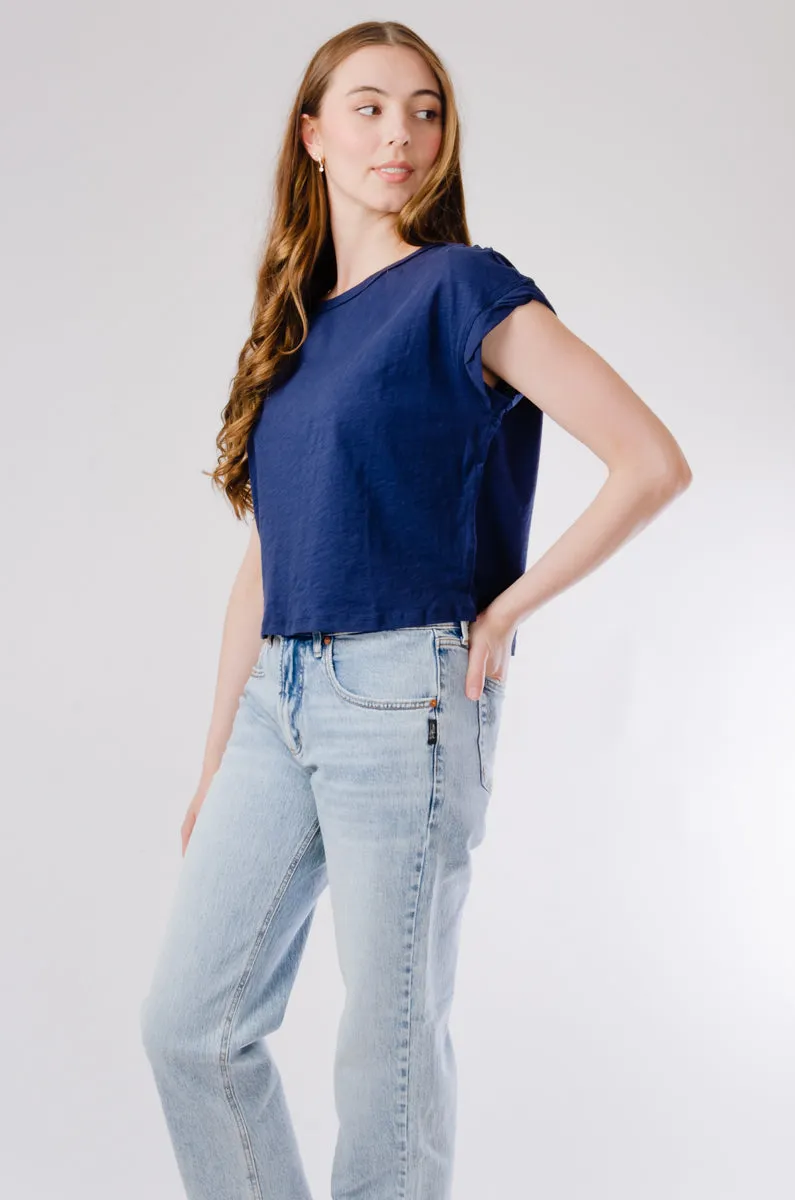 Rolled Sleeve Crew Tee sold by Double Zero product image thumbnail 3