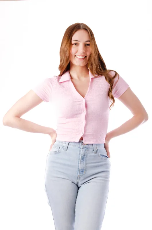 Crinkle Knit Top sold by Double Zero