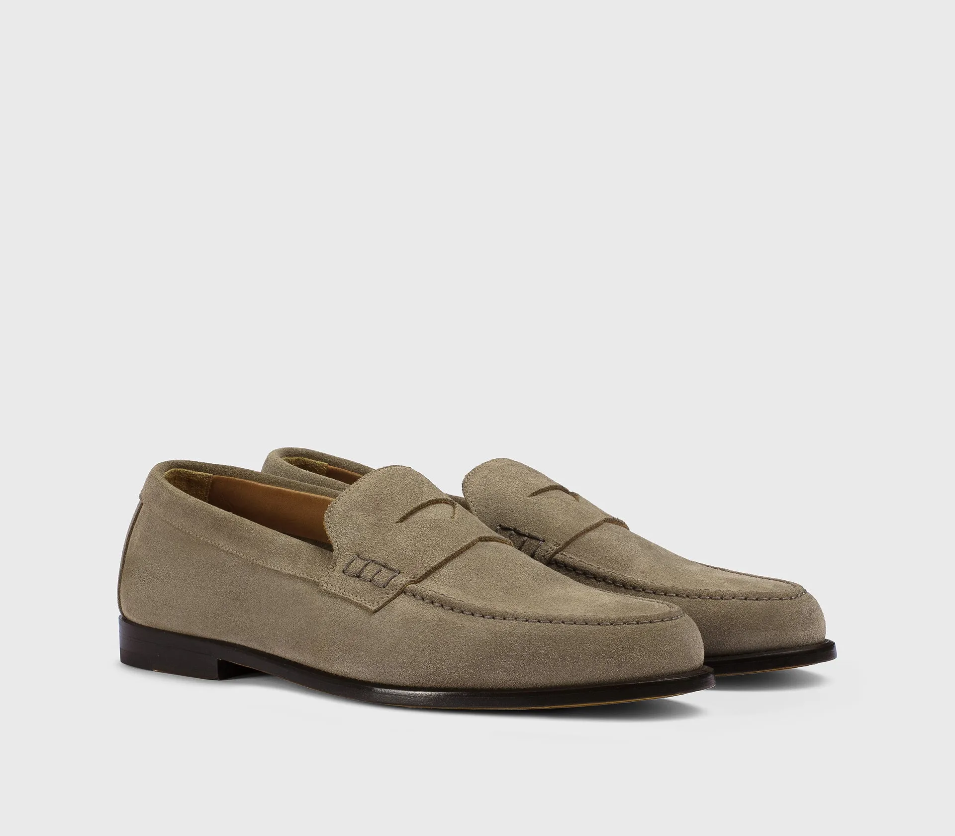 DU3397MARIUY009MC30 - Mocassino "Mario 50" in suede camel sold by Doucal's product image thumbnail 3