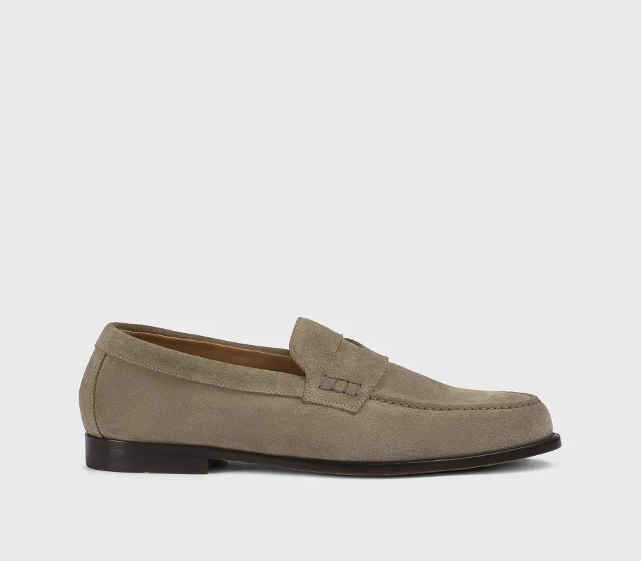 DU3397MARIUY009MC30 - Mocassino "Mario 50" in suede camel made by Doucal's