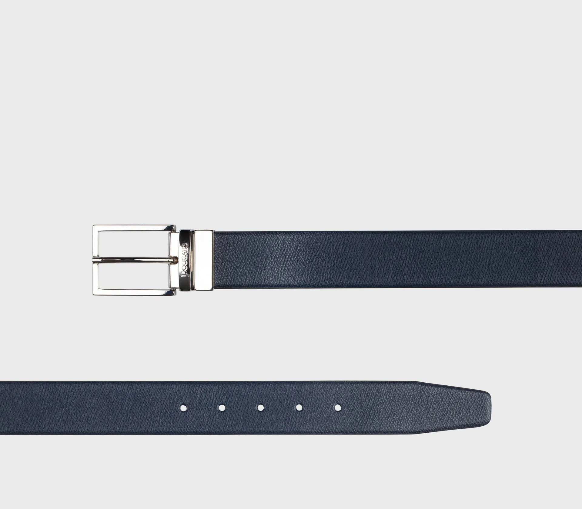 Cintura in pelle palmellata navy con fibbia quadrata sold by Doucal's product image thumbnail 2