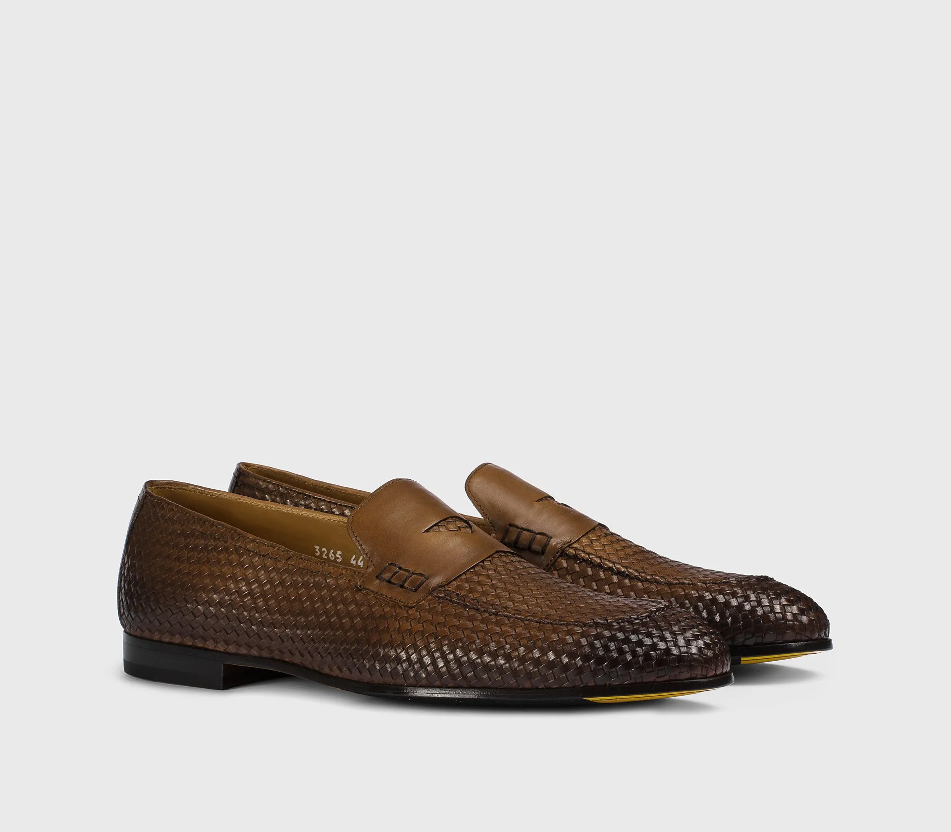 DU3265PANNUF262TC00 - Mocassino in pelle intrecciata cuoio sold by Doucal's product image thumbnail 3