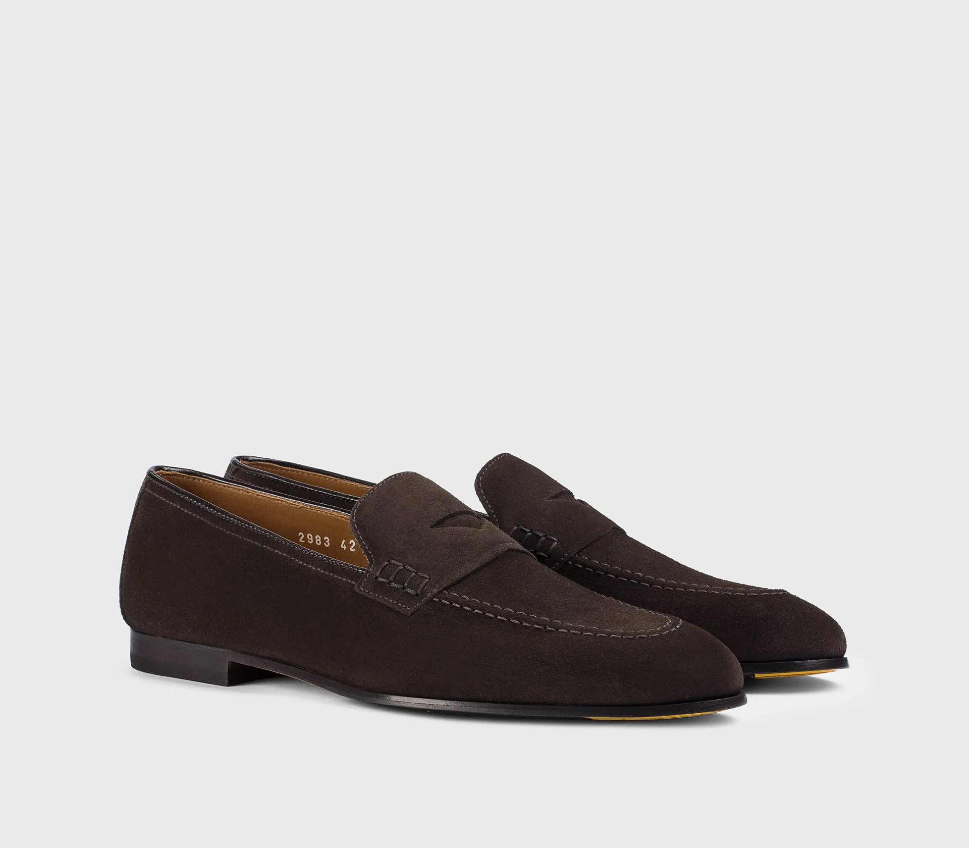 DU2983PANNUF009TM23 - Mocassino in suede marrone "terre" sold by Doucal's product image thumbnail 3