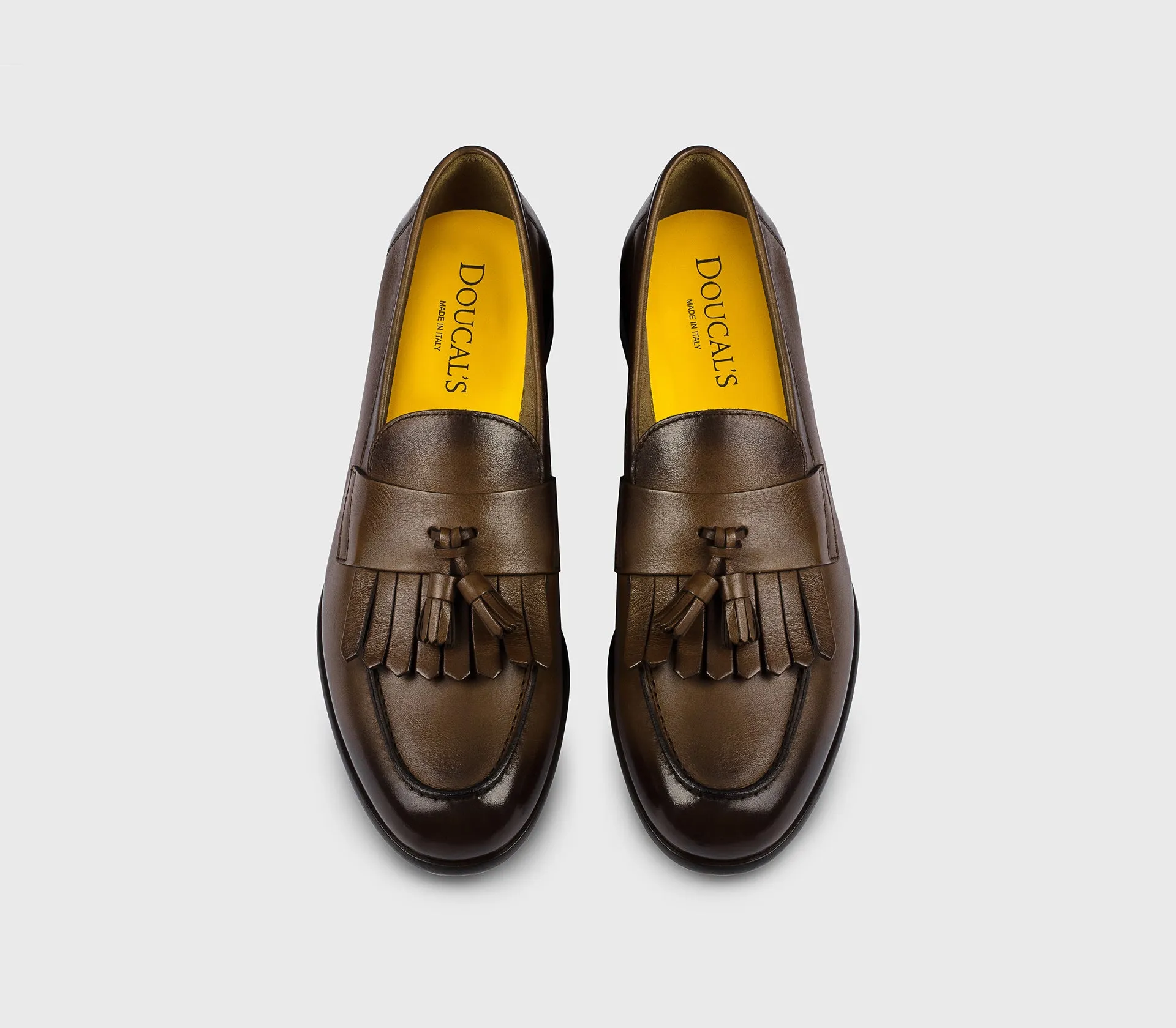DU3399STRAUY188MM04 - Mocassino con nappine e frangia in pelle marrone sold by Doucal's product image thumbnail 2