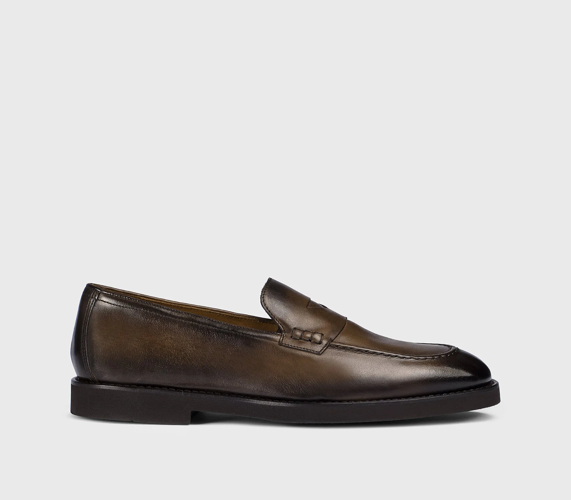 DU3294SALOUF188TM04 - Mocassino in pelle marrone sold by Doucal's