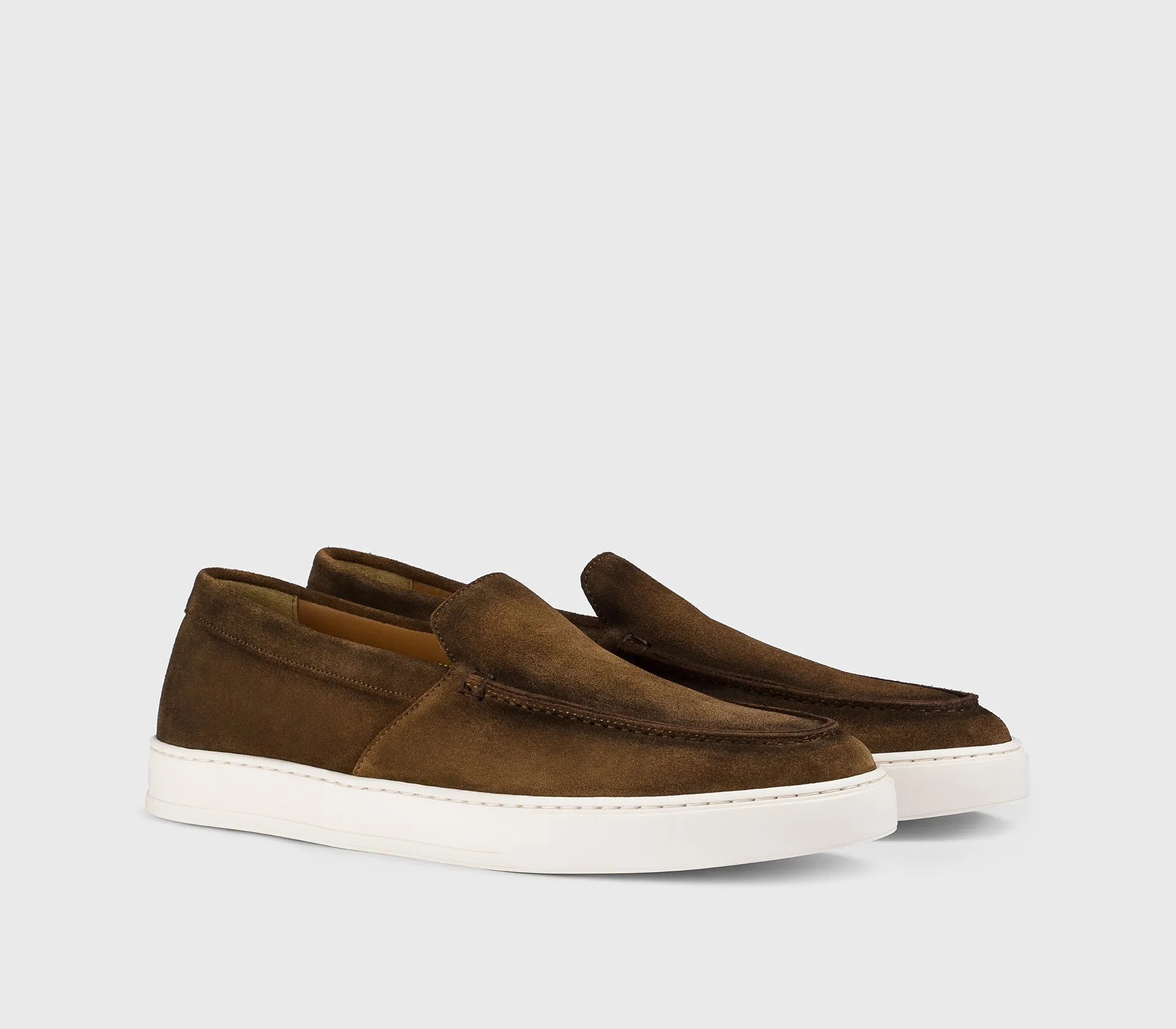 DU3547STEVUY260EM01 - Mocassino slip-on in suede marrone "snuff" sold by Doucal's product image thumbnail 3