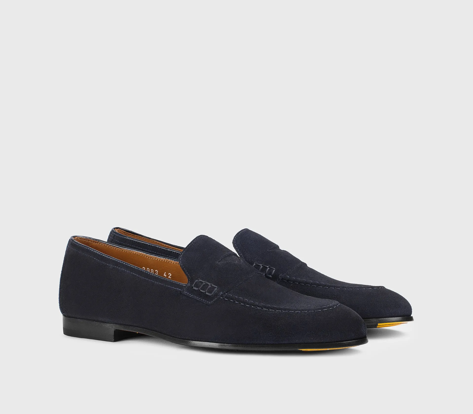 DU2983PANNUF009NB00 - Mocassino in suede blu sold by Doucal's product image thumbnail 3