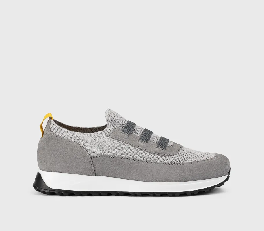 DU3318SYDNPZ846NN22 - Sneaker in tessuto tecnico e suede grigio "iron" made by Doucal's