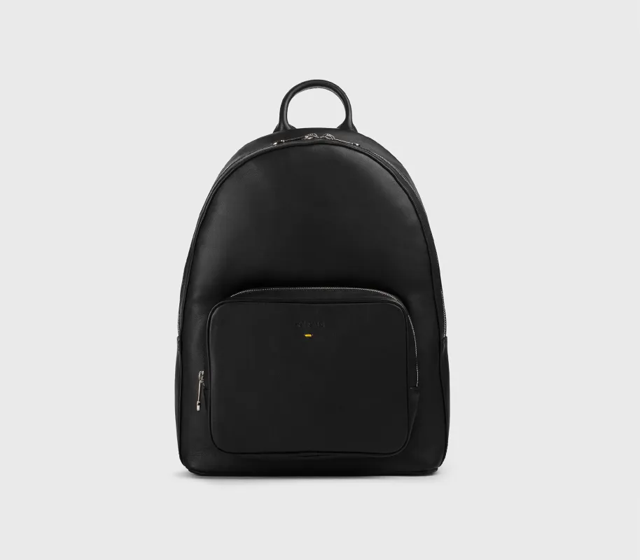 Zaino in pelle nero made by Doucal's
