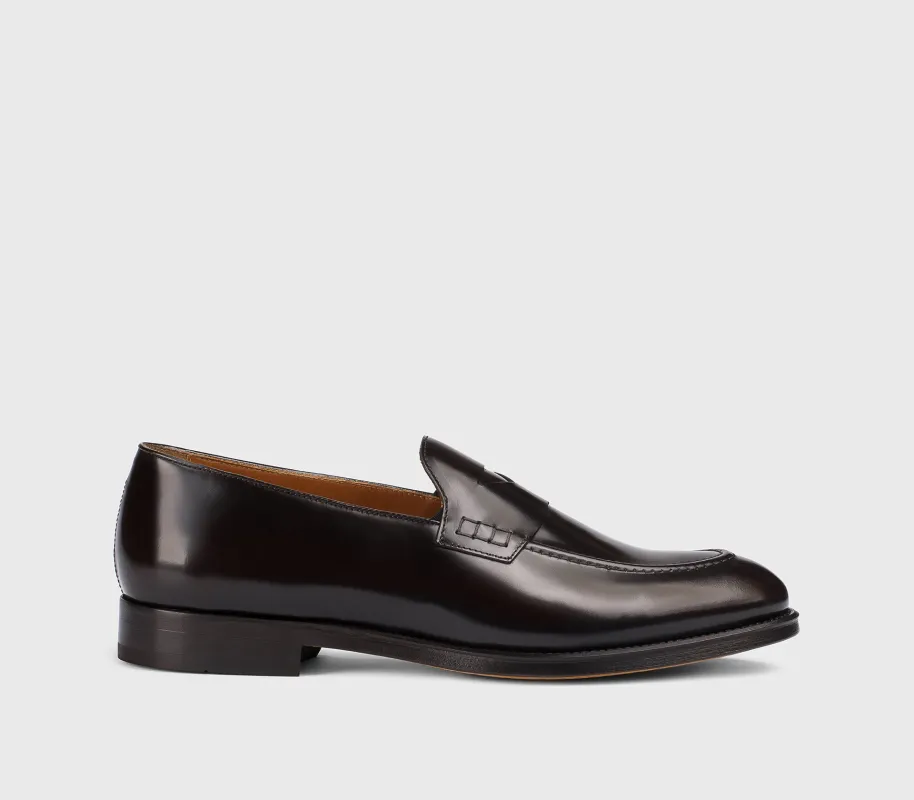 DU3340ORVNUF007TM02 - Mocassino in pelle marrone "ebano" made by Doucal's