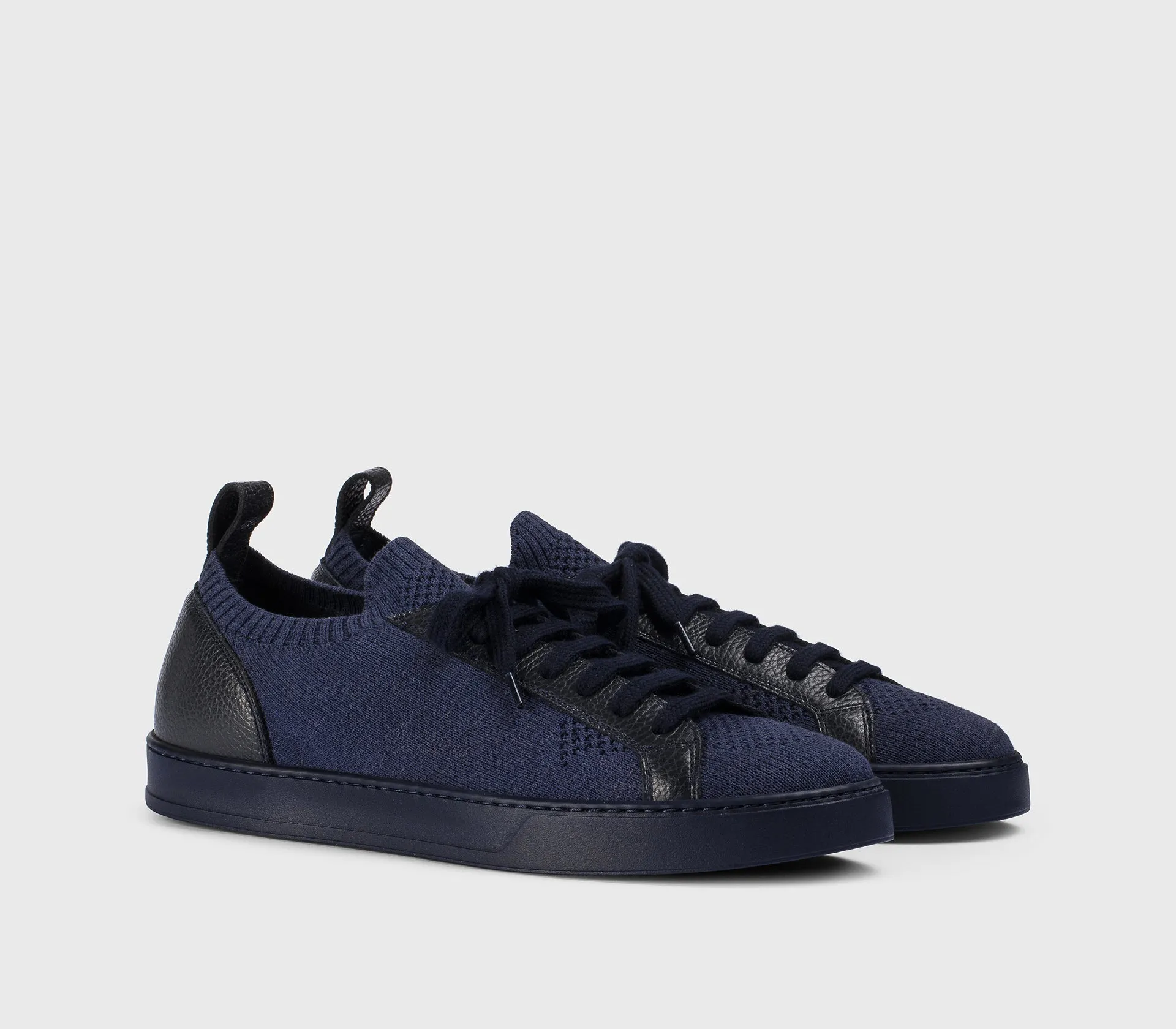 DU3381SPENPZ830BB00 - Sneaker in tessuto tecnico e pelle blu sold by Doucal's product image thumbnail 3