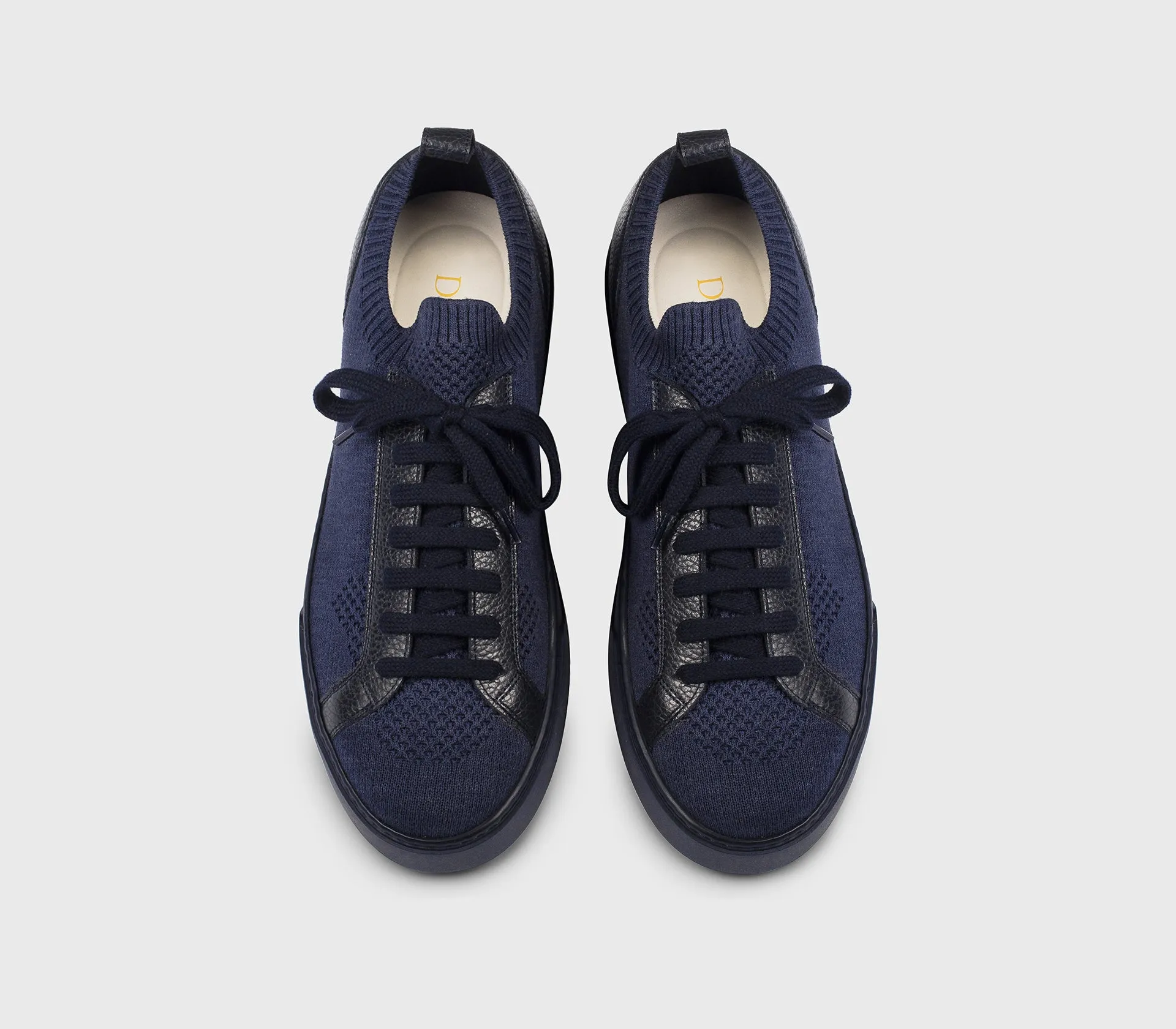 DU3381SPENPZ830BB00 - Sneaker in tessuto tecnico e pelle blu sold by Doucal's product image thumbnail 2