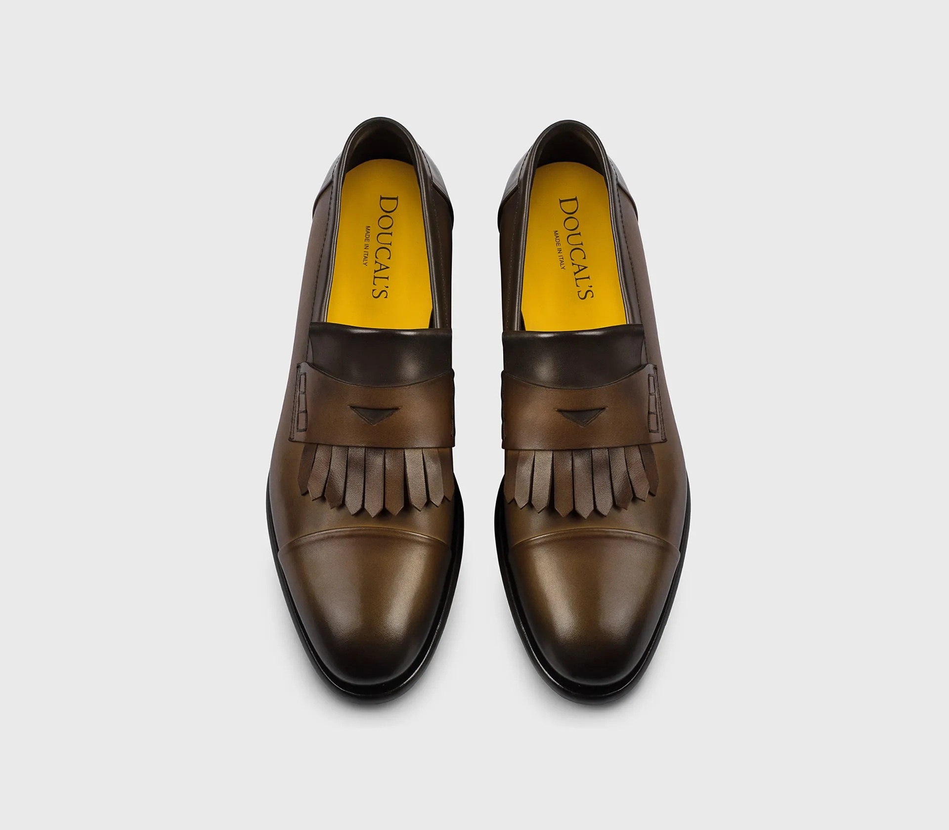 DU3478FREDUF159TM45 - Mocassino con frangia in pelle marrone "wood" sold by Doucal's product image thumbnail 2