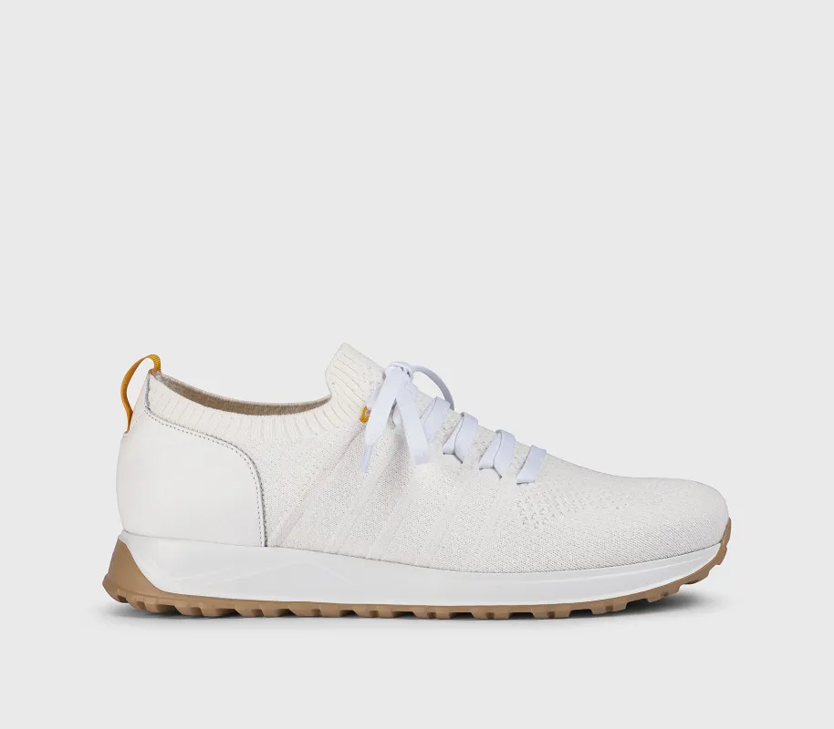 DU3222SYDNPZ830DW13 - Sneaker in tessuto tecnico e pelle bianco "gesso" made by Doucal's