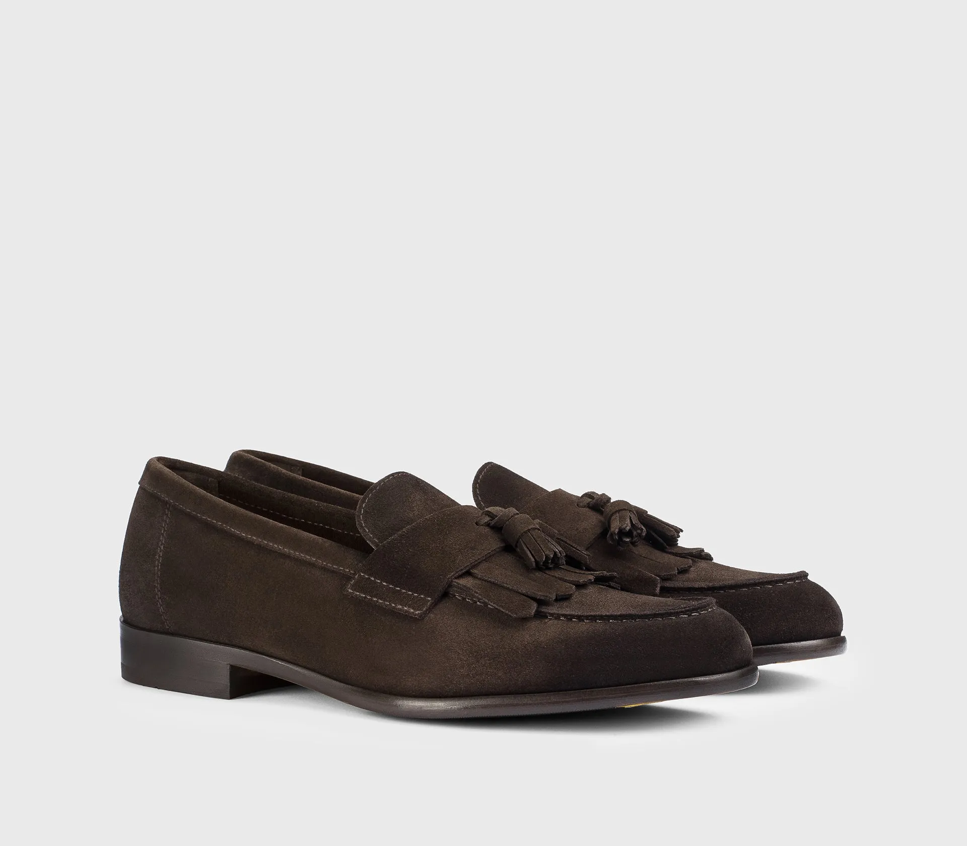 DU3399STRAUY260TM23 - Mocassino con nappine e frangia in suede marrone "terre" sold by Doucal's product image thumbnail 3
