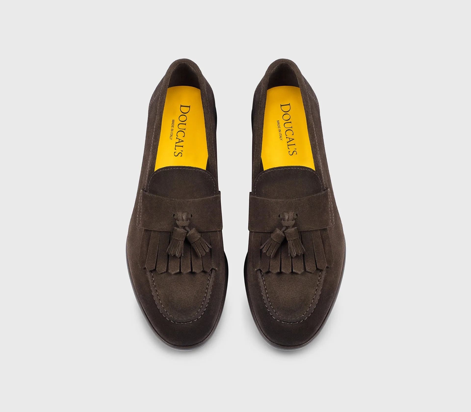 DU3399STRAUY260TM23 - Mocassino con nappine e frangia in suede marrone "terre" sold by Doucal's product image thumbnail 2