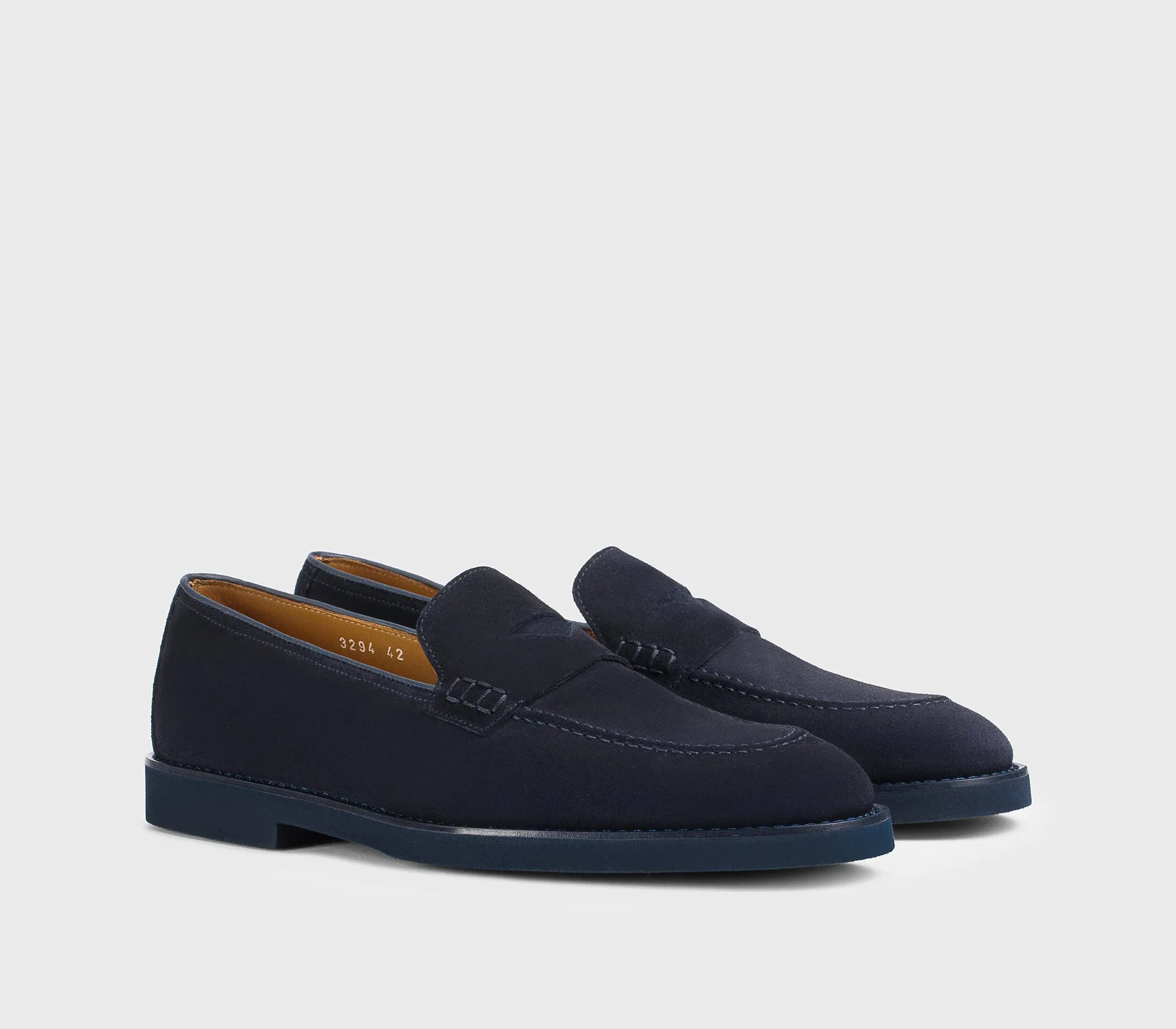 DU3294SALOUF009BB00 - Mocassino in suede blu sold by Doucal's product image thumbnail 3