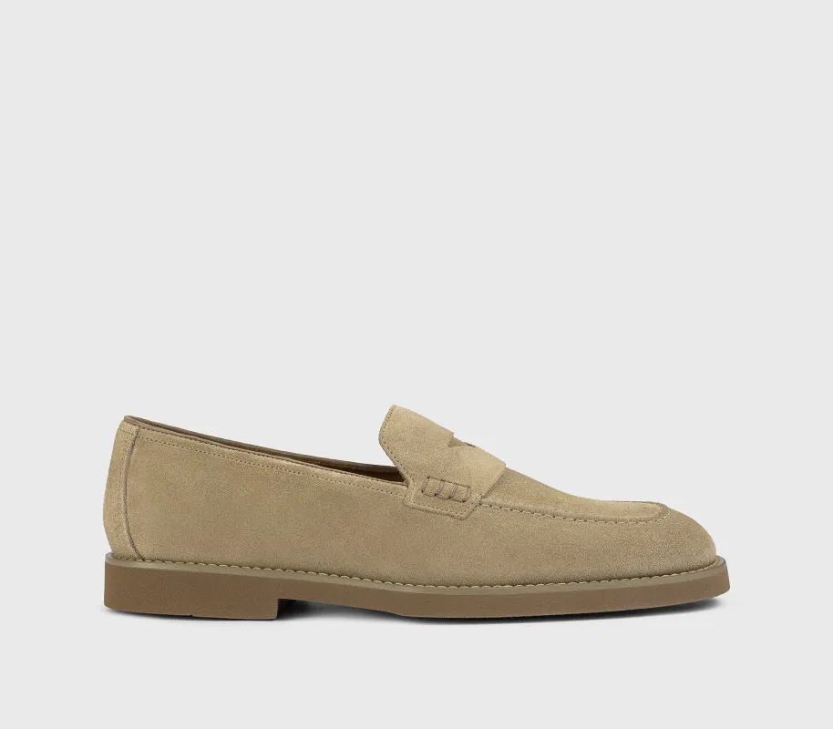 DU3294SALOUF009ZC15 - Mocassino in suede sabbia made by Doucal's