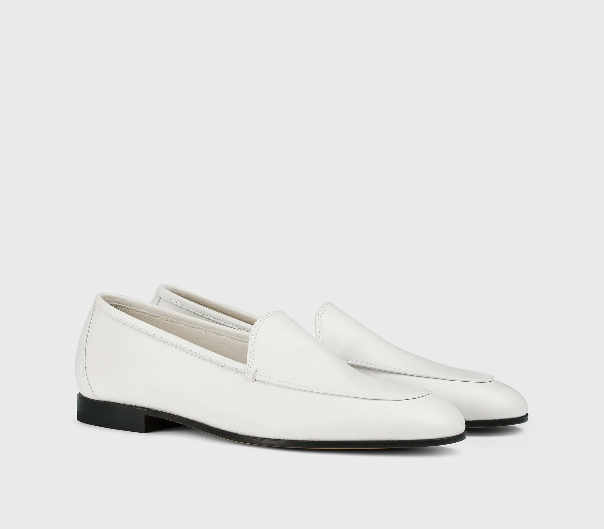 DD8879MEGNUZ279NW00 - Mocassino in pelle bianco sold by Doucal's product image thumbnail 3