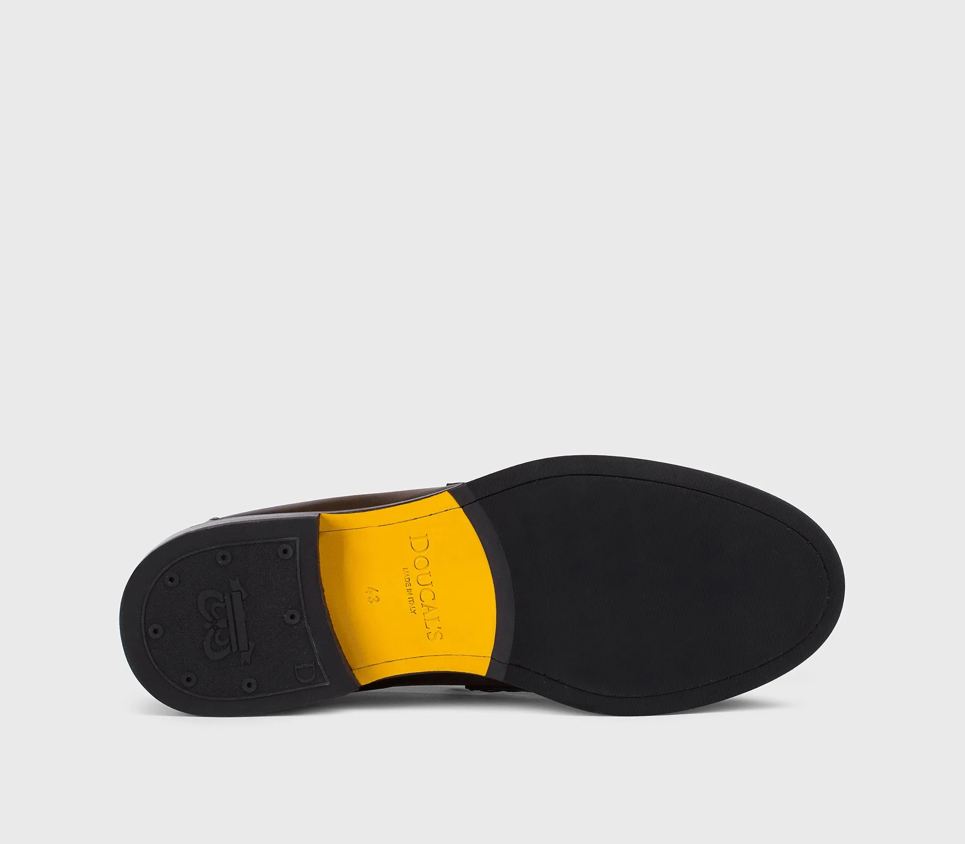 DU3498BRANUF159TM45 - Mocassino con nappine e frangia in pelle marrone "wood" sold by Doucal's product image thumbnail 4