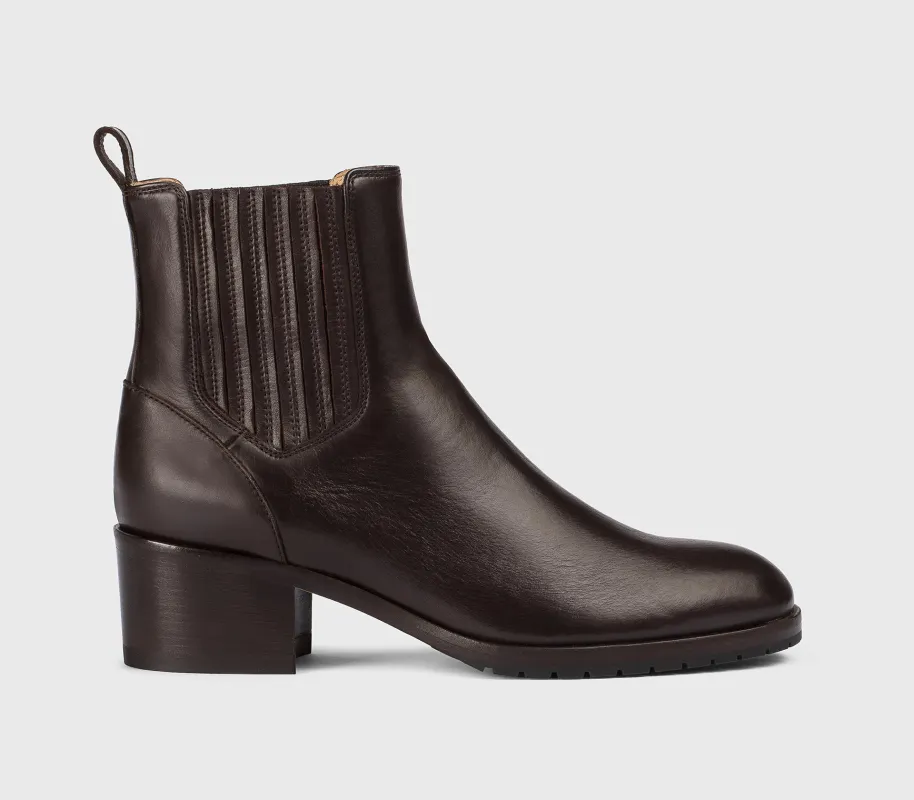 DD8834ROXAUF214TL03 - Stivaletto in pelle mogano made by Doucal's