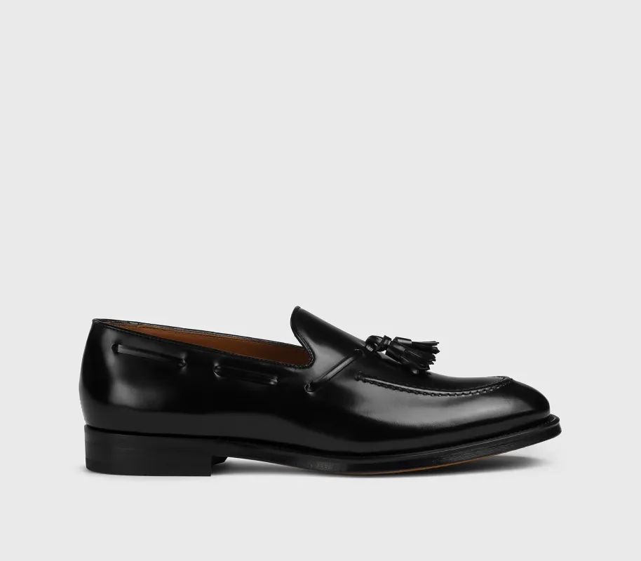 DU3339ORVNUF007NN00 - Mocassino con nappine in pelle nero made by Doucal's