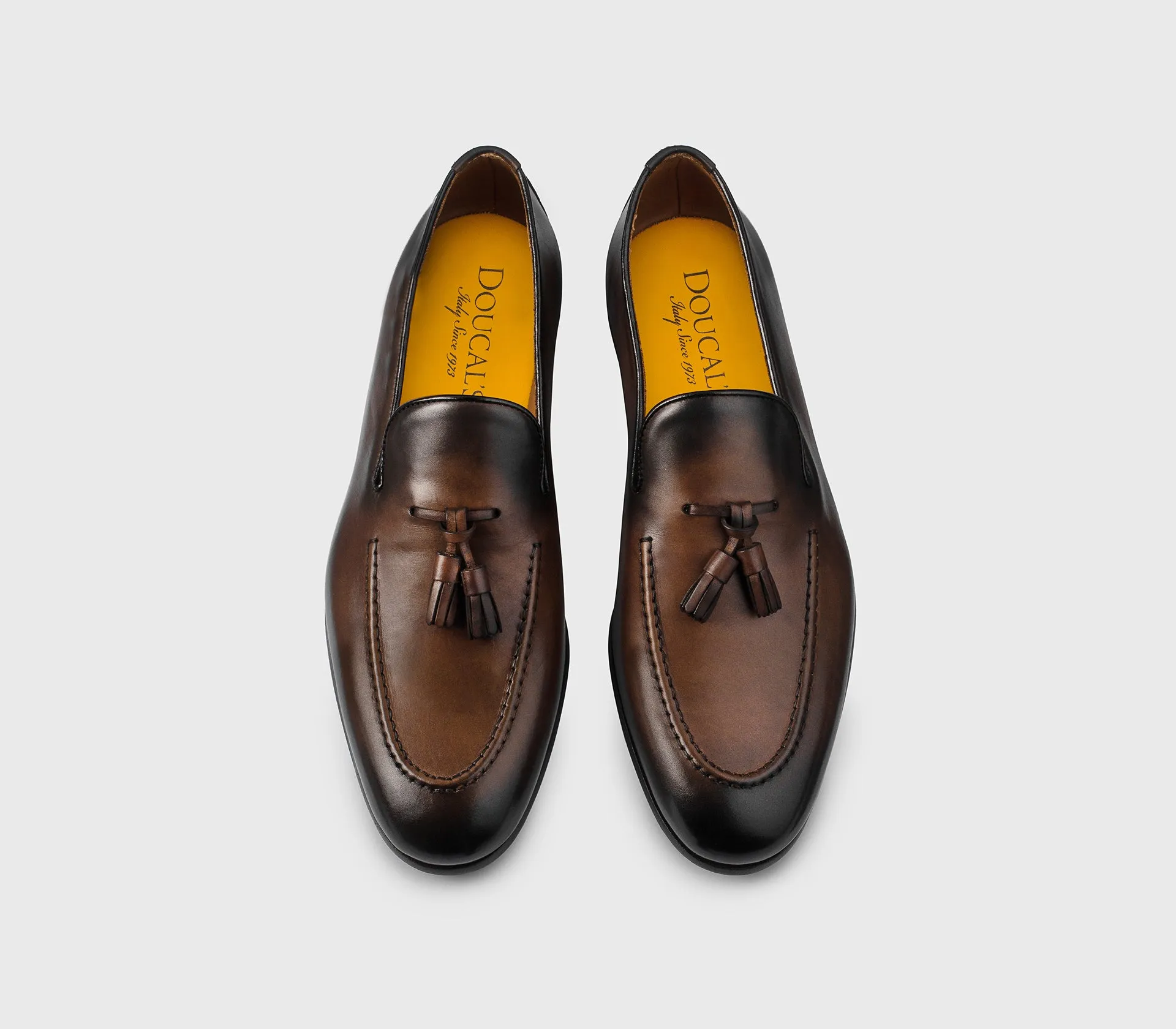 DU1080PANNUF159TM45 - Mocassino con nappine in pelle marrone scuro sold by Doucal's product image thumbnail 2