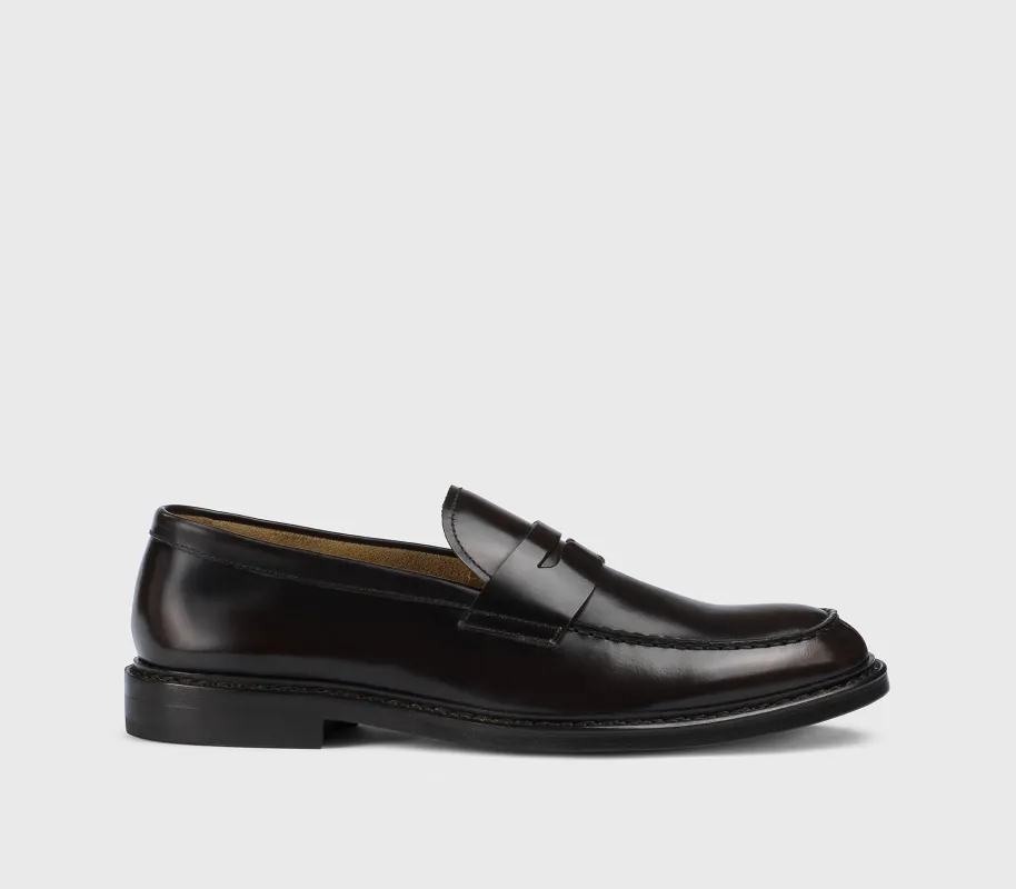 DU2405PHOEUY007TM04 - Mocassino in pelle marrone made by Doucal's