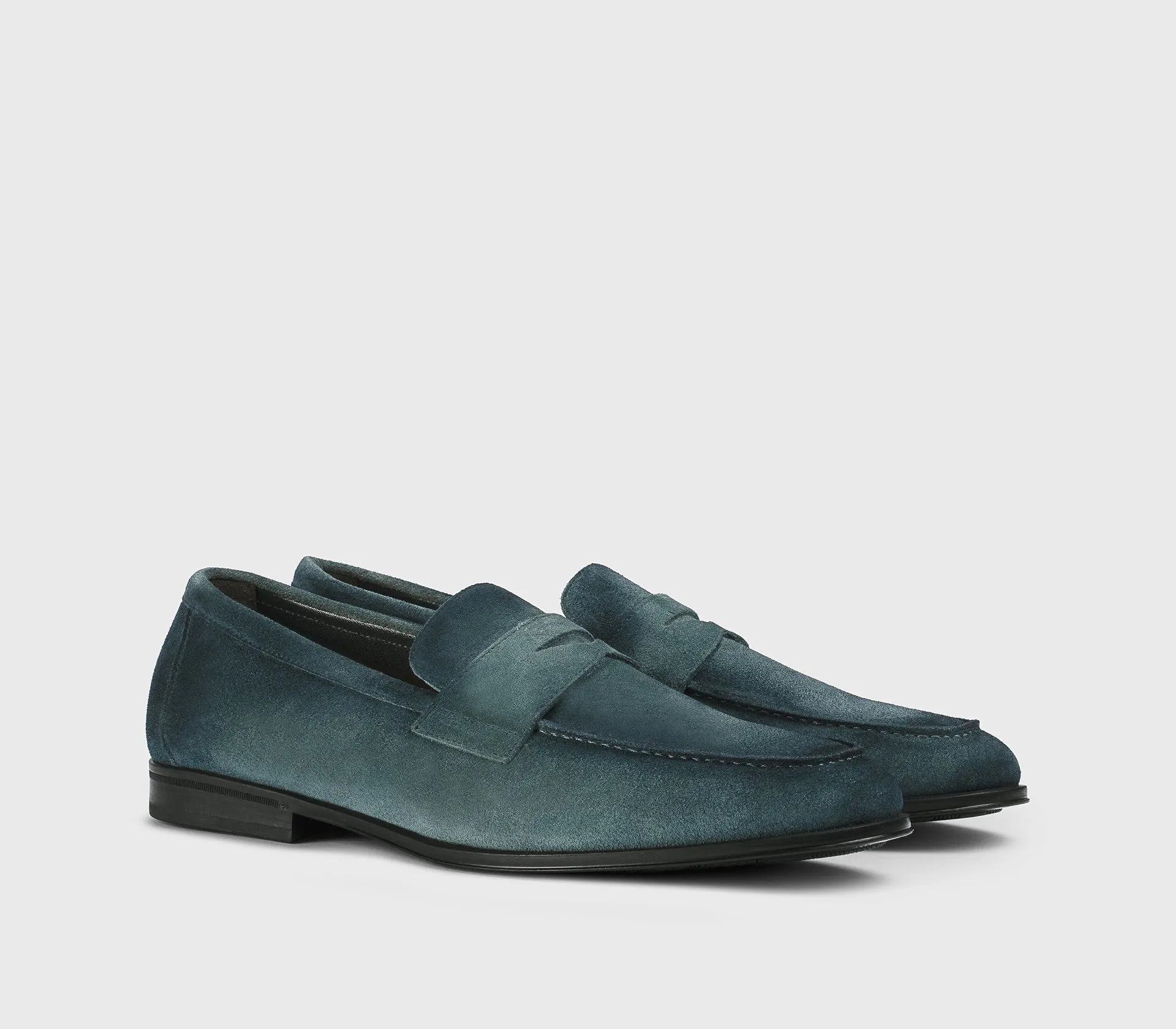 DU3382NOTTUY260NB34 - Mocassino in suede blu "horizon" sold by Doucal's product image thumbnail 4