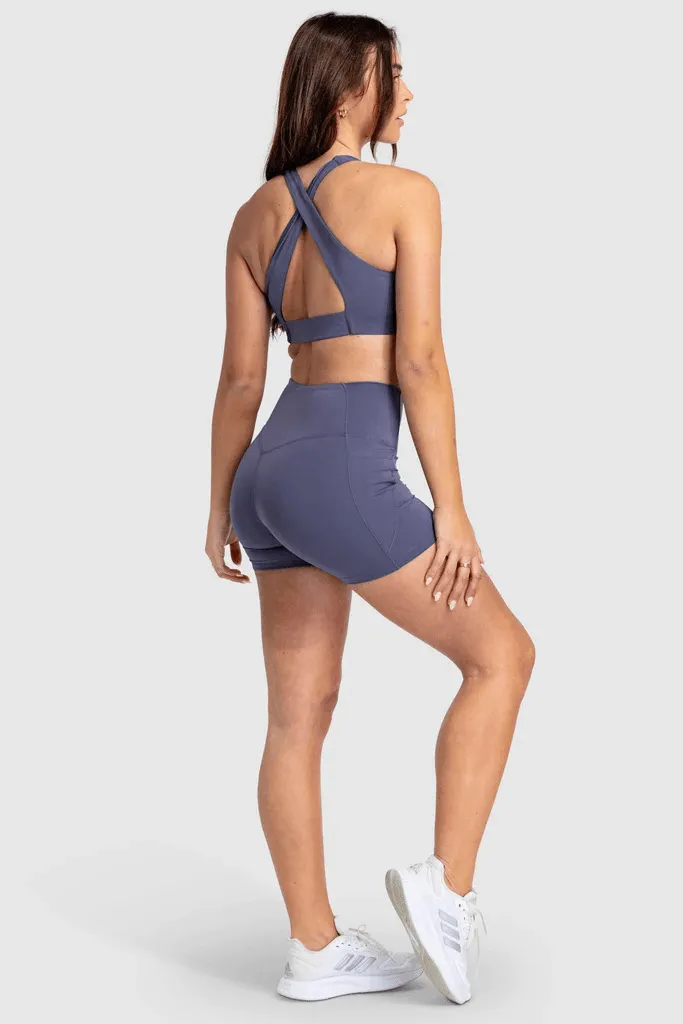 Desire V-Neck Crop - Navy Blue sold by DOYOUEVEN product image thumbnail 3