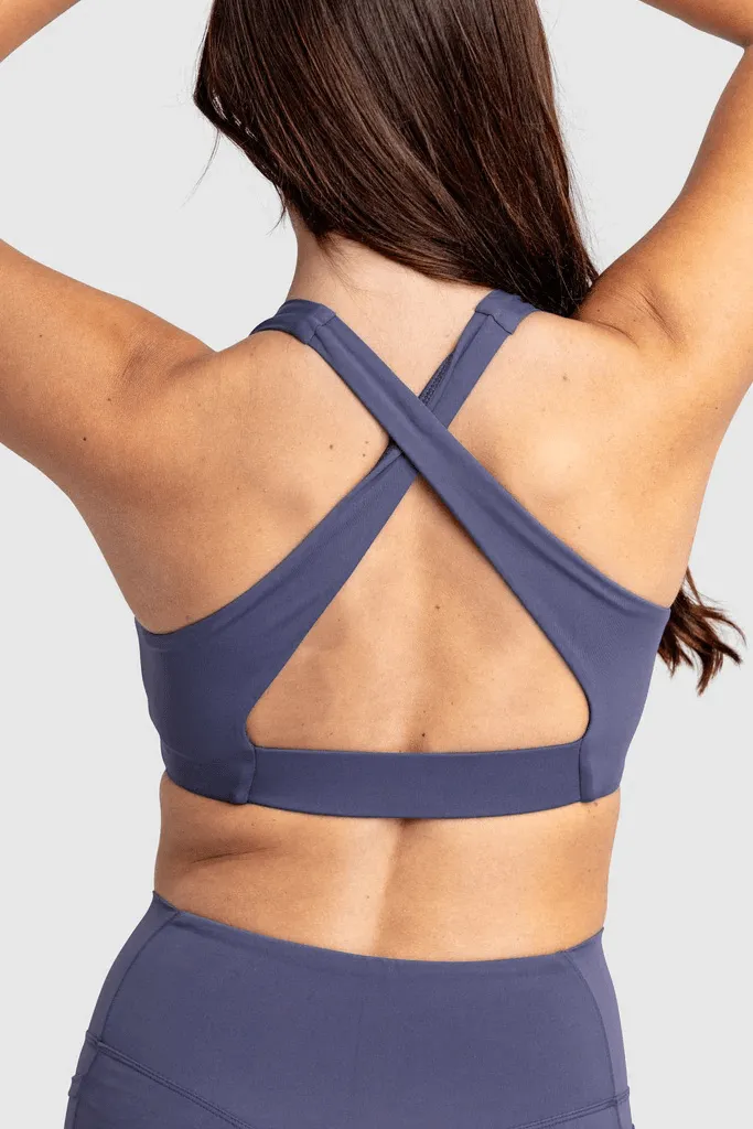 Desire V-Neck Crop - Navy Blue sold by DOYOUEVEN product image thumbnail 5