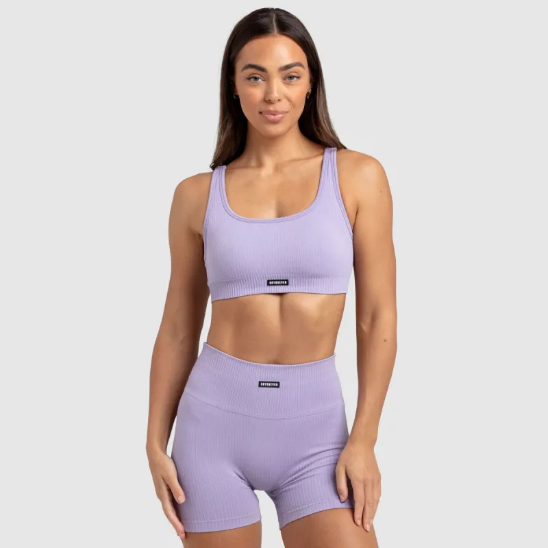 Ribbed Seamless Crop - Soft Purple sold by DOYOUEVEN