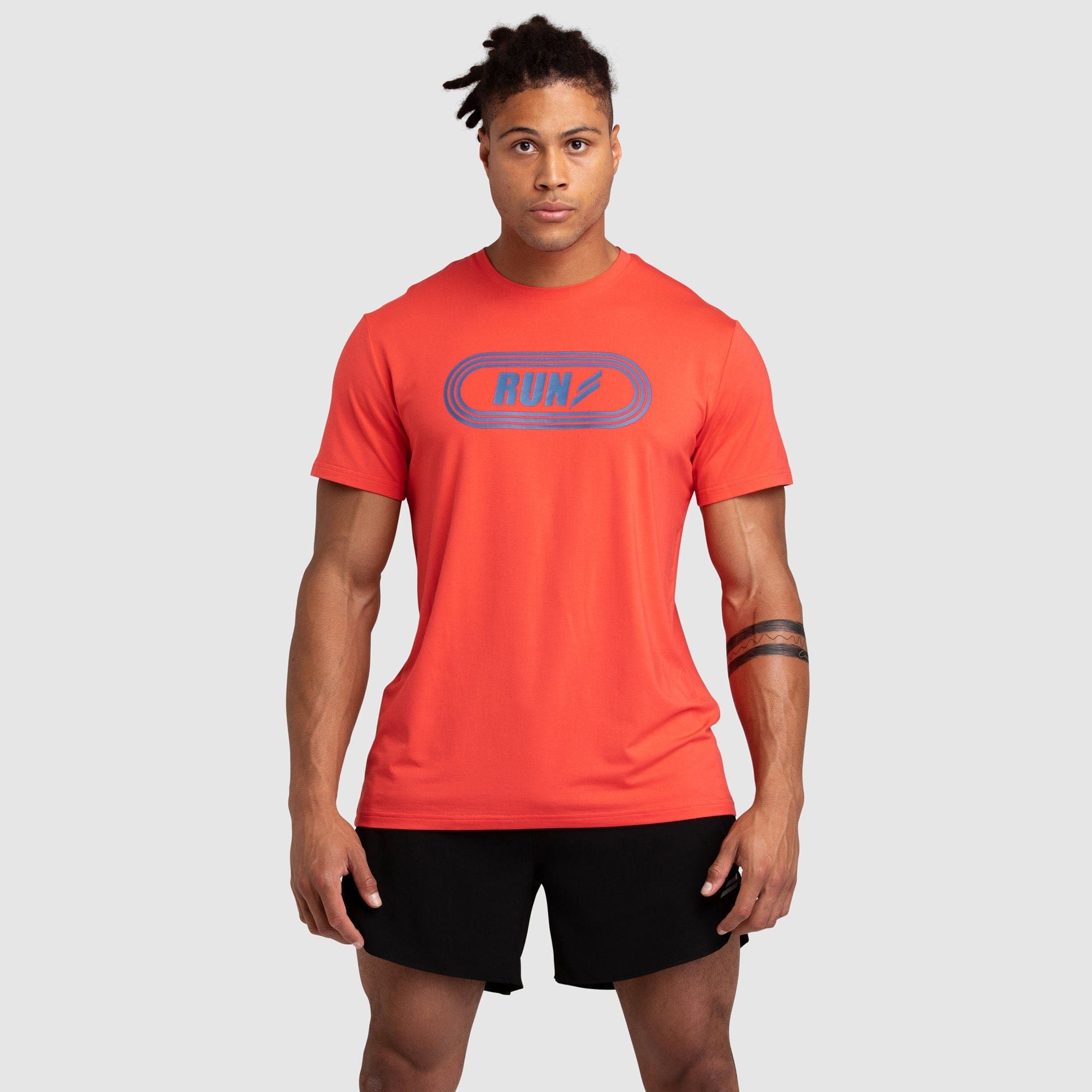 Run Regular Fit Tee - Fire Red sold by DOYOUEVEN