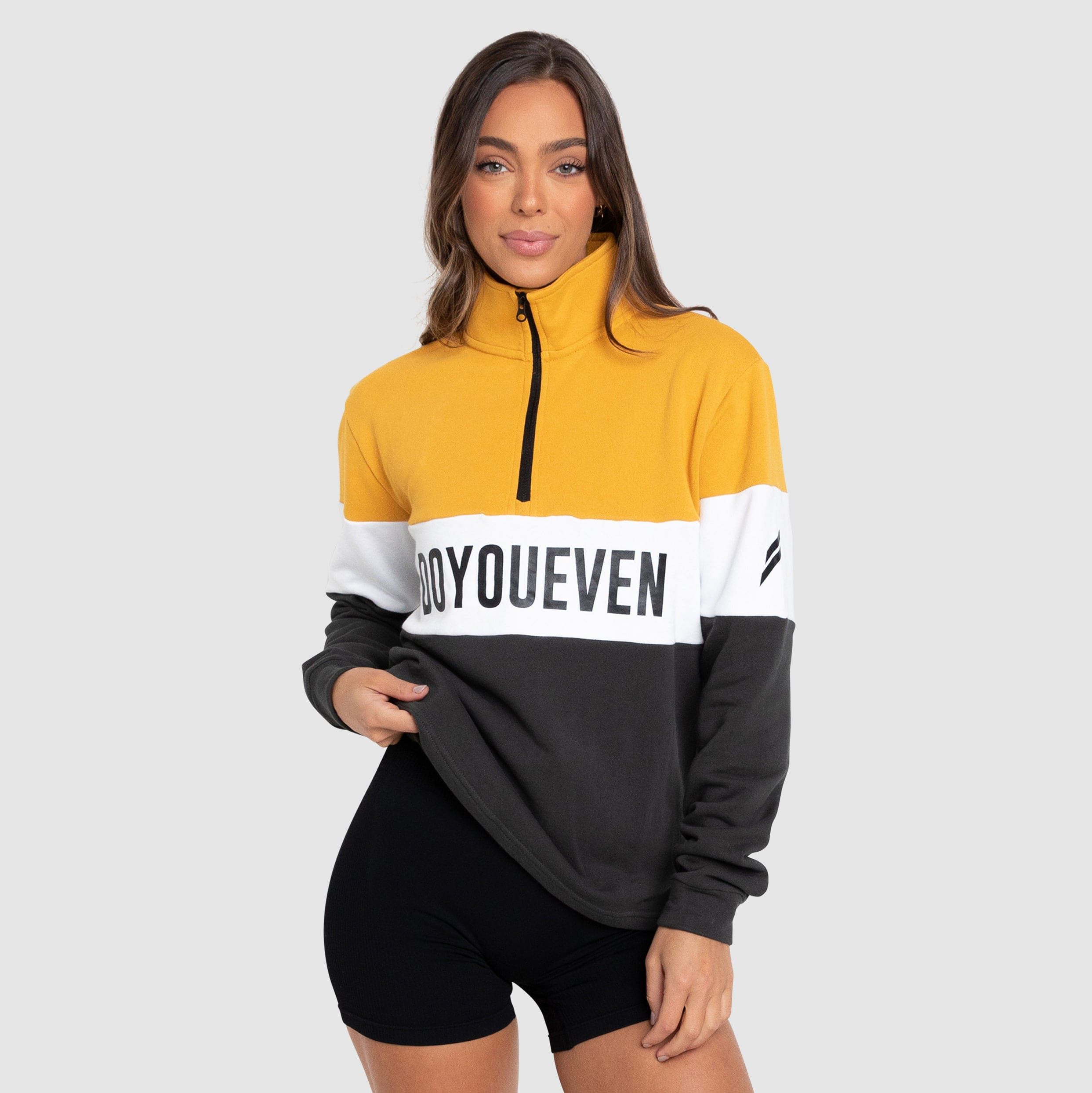 Standout ¼ Zip Jumper - Yellow/Charcoal sold by DOYOUEVEN
