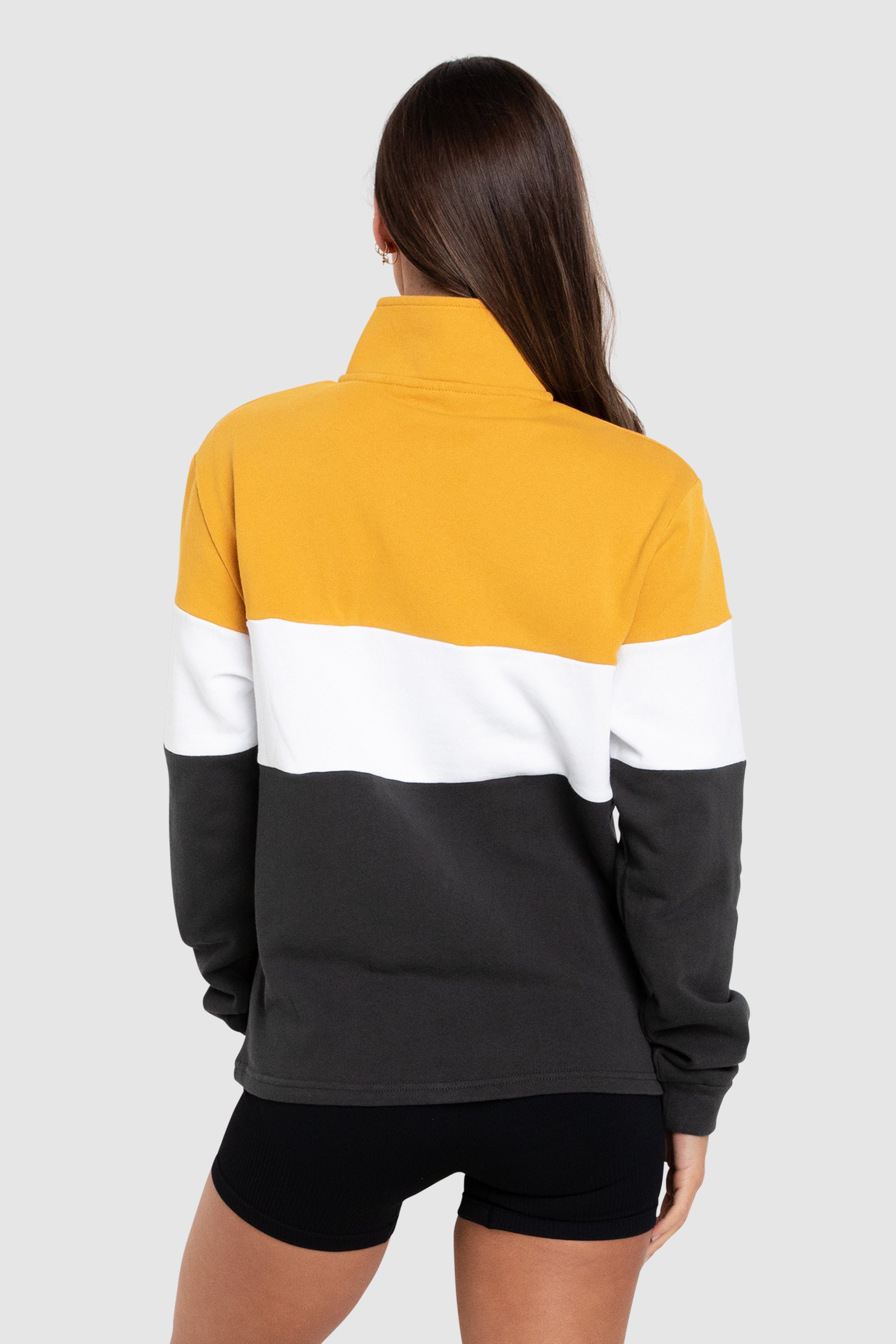 Standout ¼ Zip Jumper - Yellow/Charcoal sold by DOYOUEVEN product image thumbnail 4