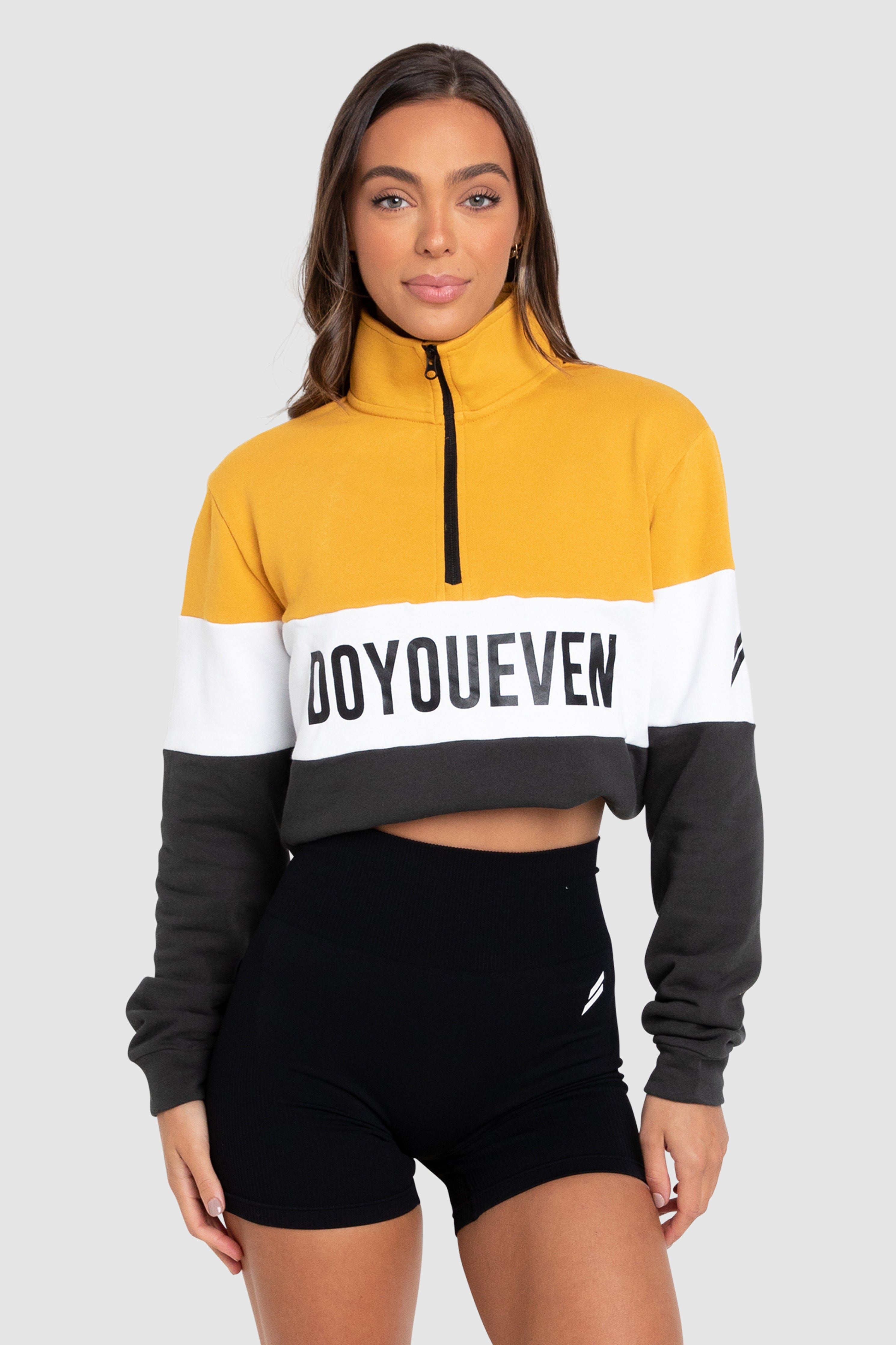 Standout ¼ Zip Jumper - Yellow/Charcoal sold by DOYOUEVEN product image thumbnail 2