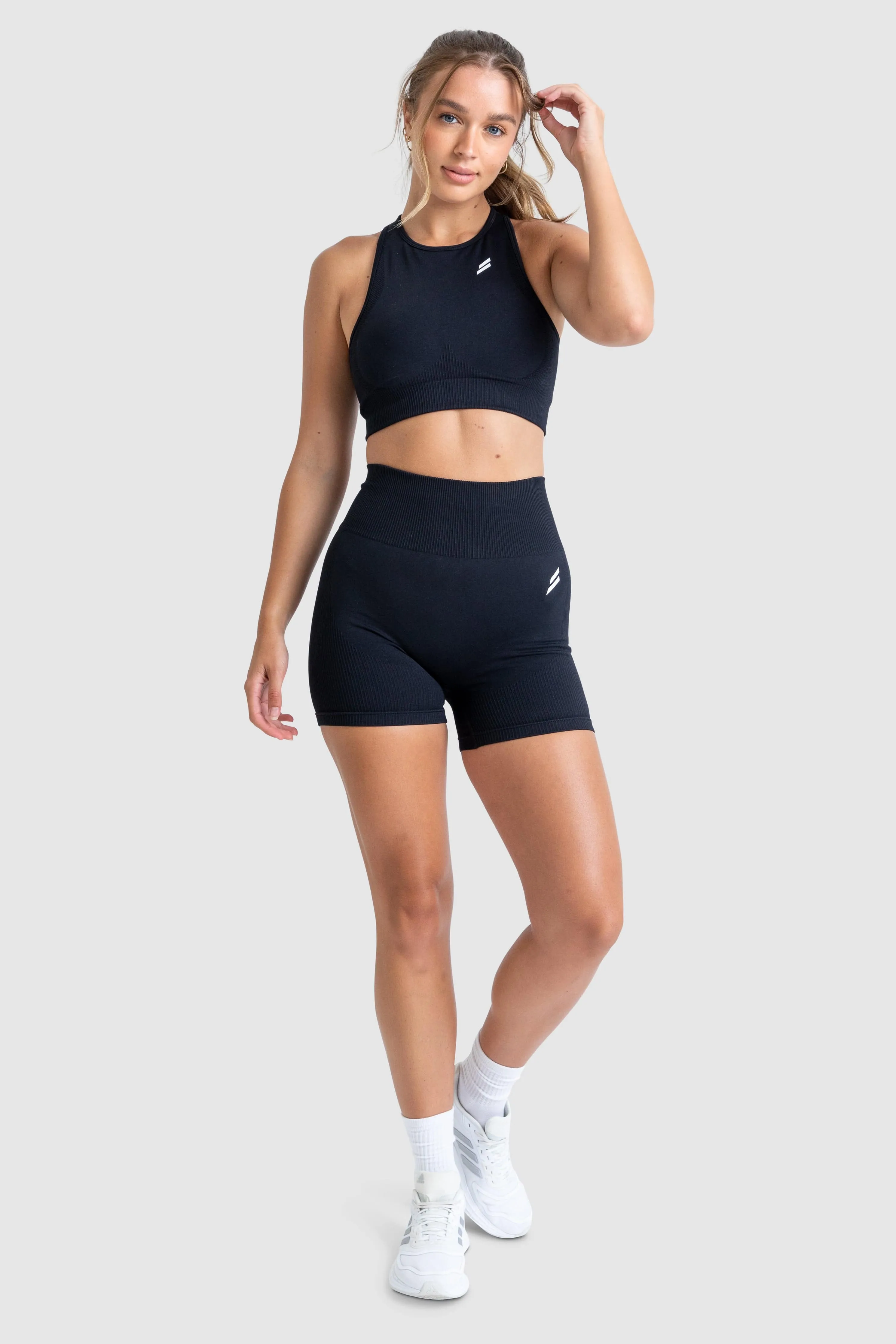 Impact Solid High-Neck Crop - Jet Black sold by DOYOUEVEN product image thumbnail 4