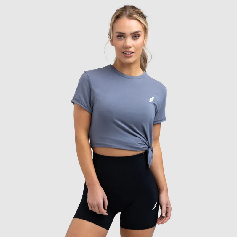 Tie-Up Tee - Steel Blue sold by DOYOUEVEN