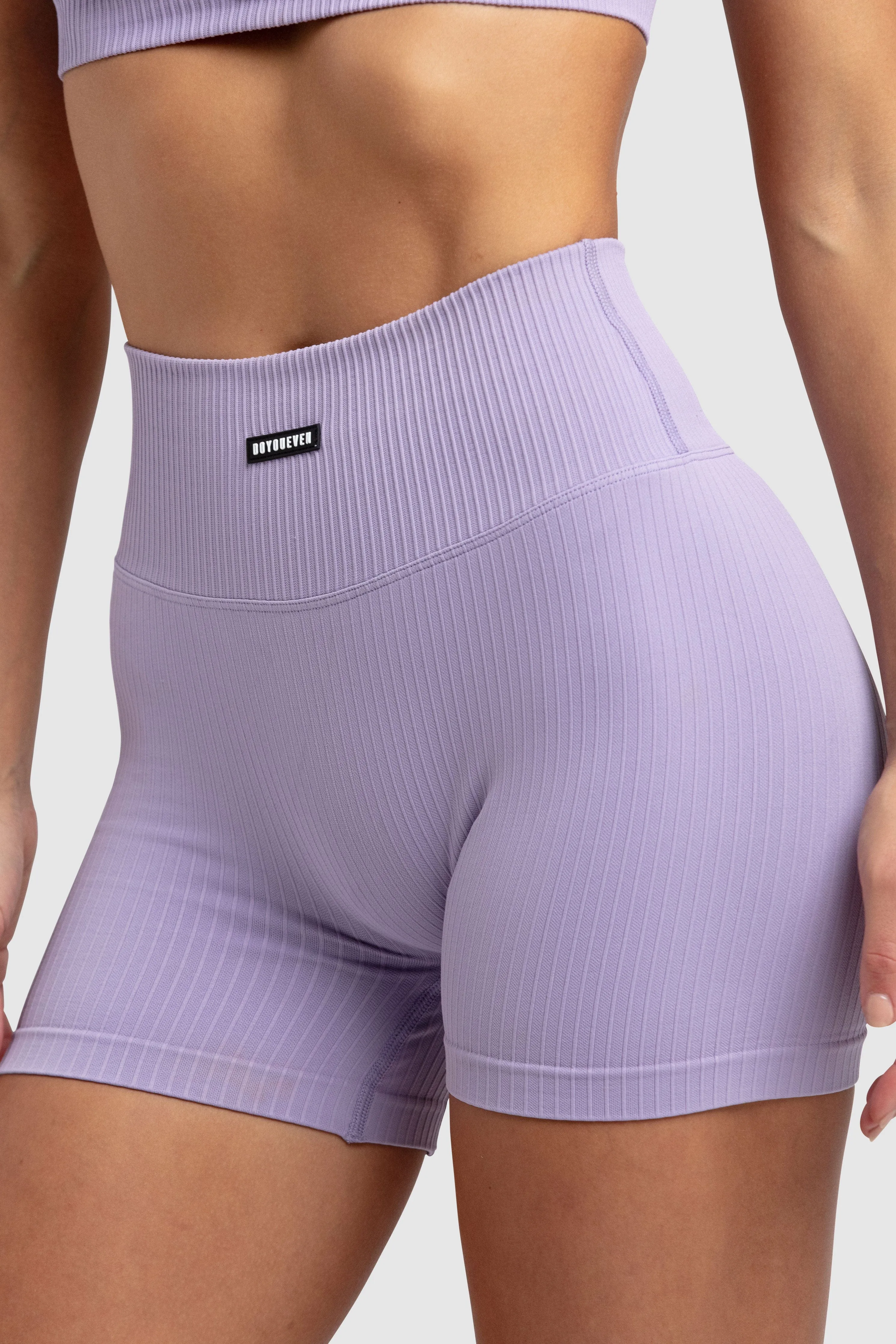 Ribbed Seamless Shorts - Soft Purple sold by DOYOUEVEN product image thumbnail 3