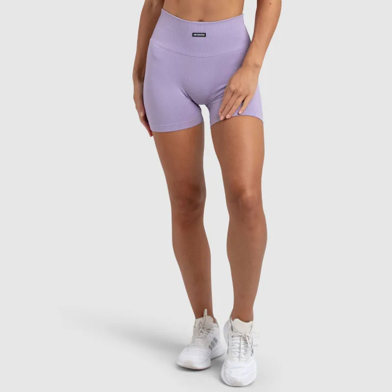 Ribbed Seamless Shorts - Soft Purple sold by DOYOUEVEN