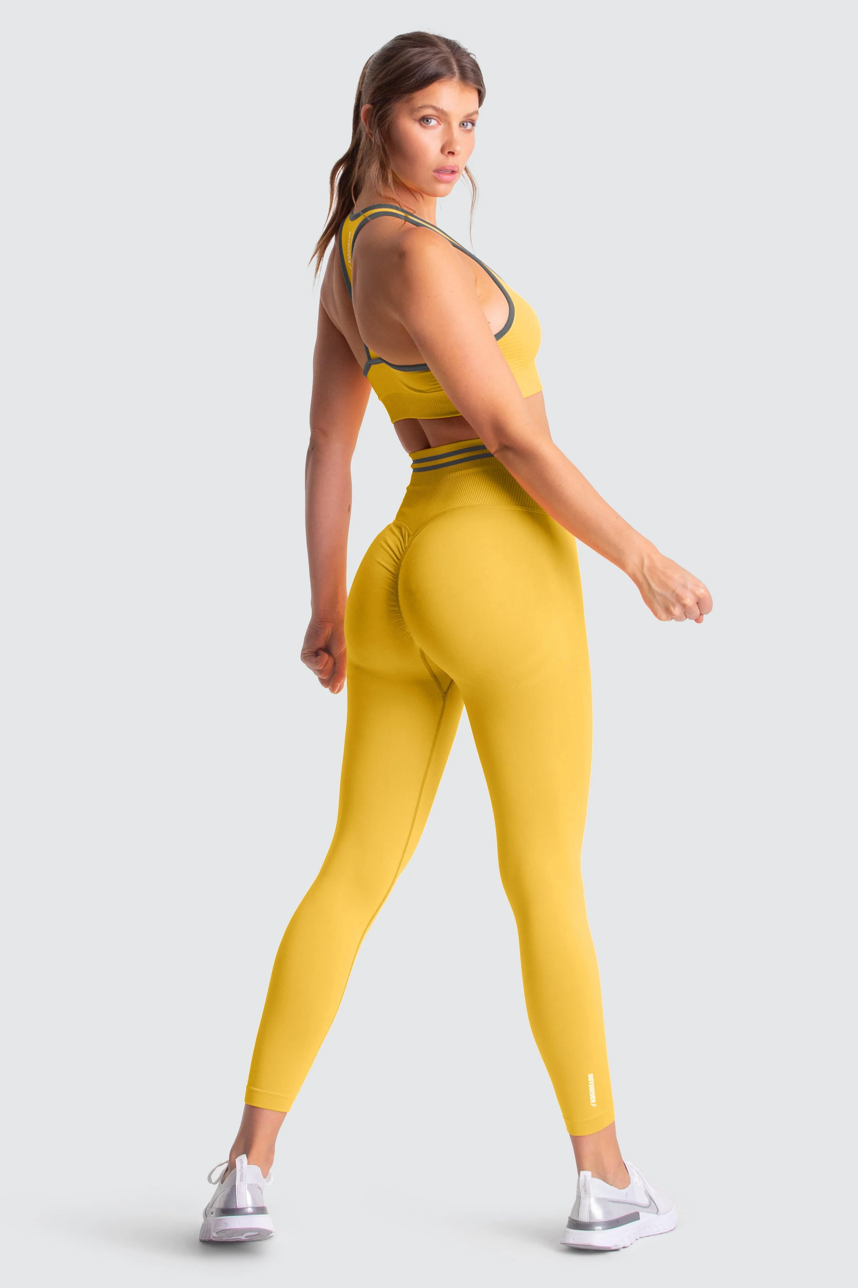 DYE Scrunch Seamless Leggings - Sunny Yellow sold by DOYOUEVEN product image thumbnail 3
