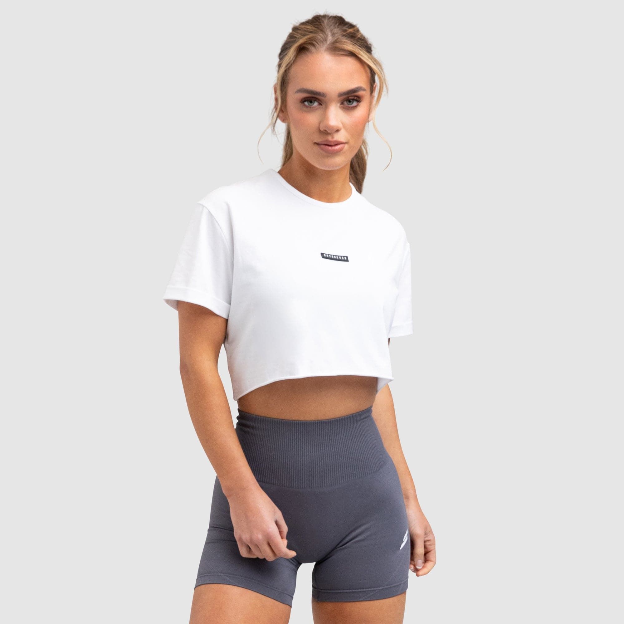 Everyday Cropped Tee - White sold by DOYOUEVEN
