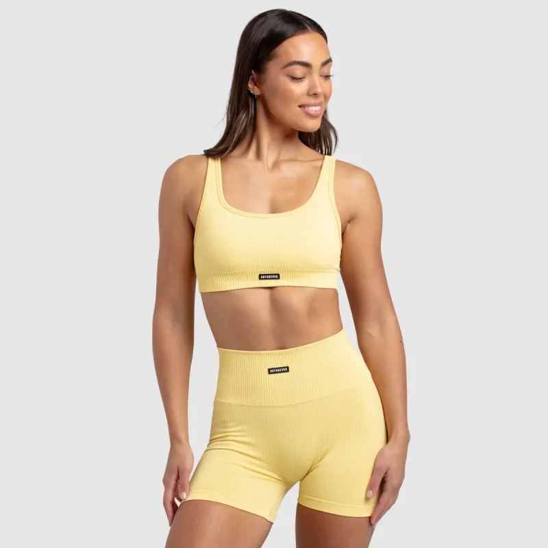 Ribbed Seamless Crop - Canary Yellow sold by DOYOUEVEN