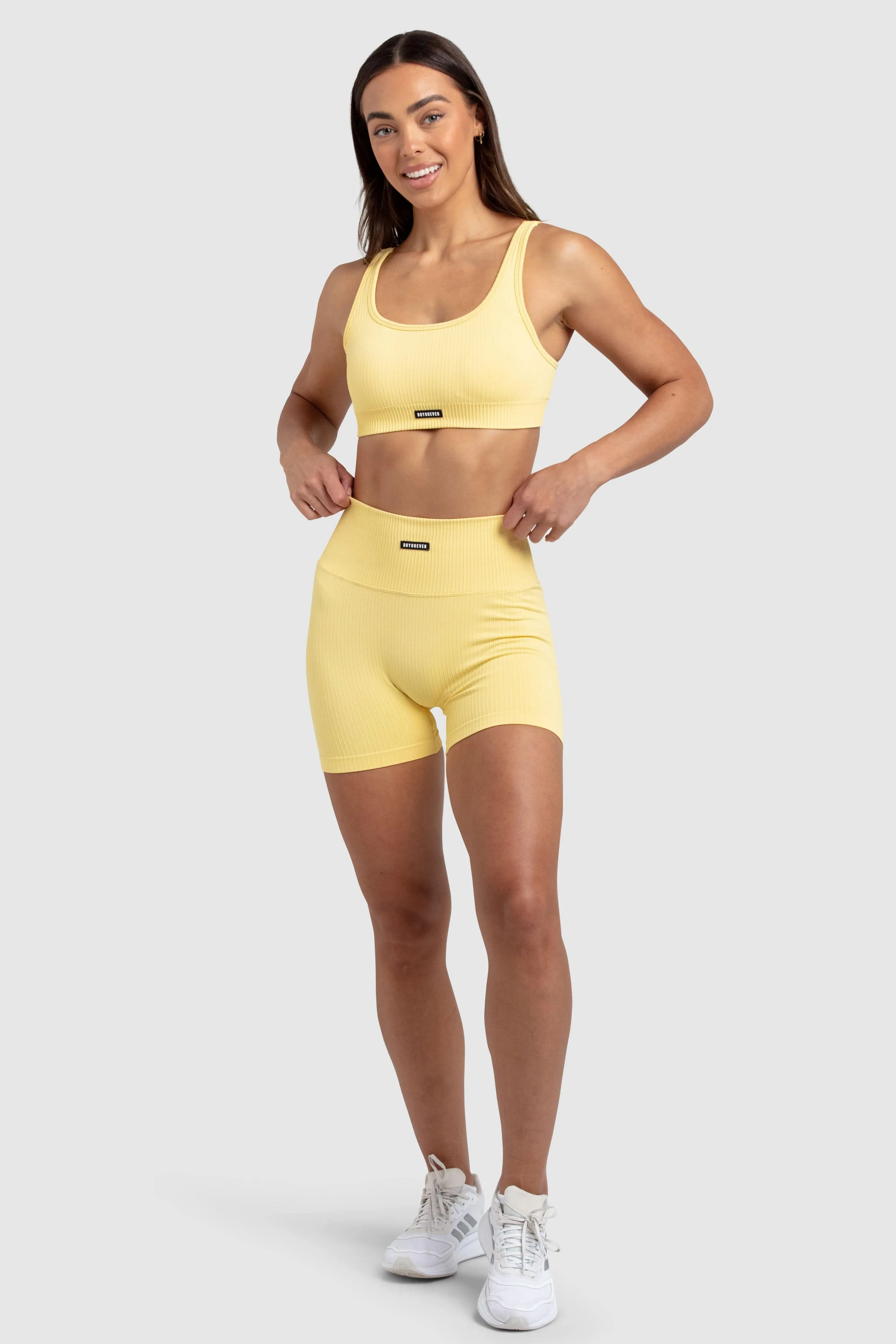 Ribbed Seamless Shorts - Canary Yellow sold by DOYOUEVEN product image thumbnail 2
