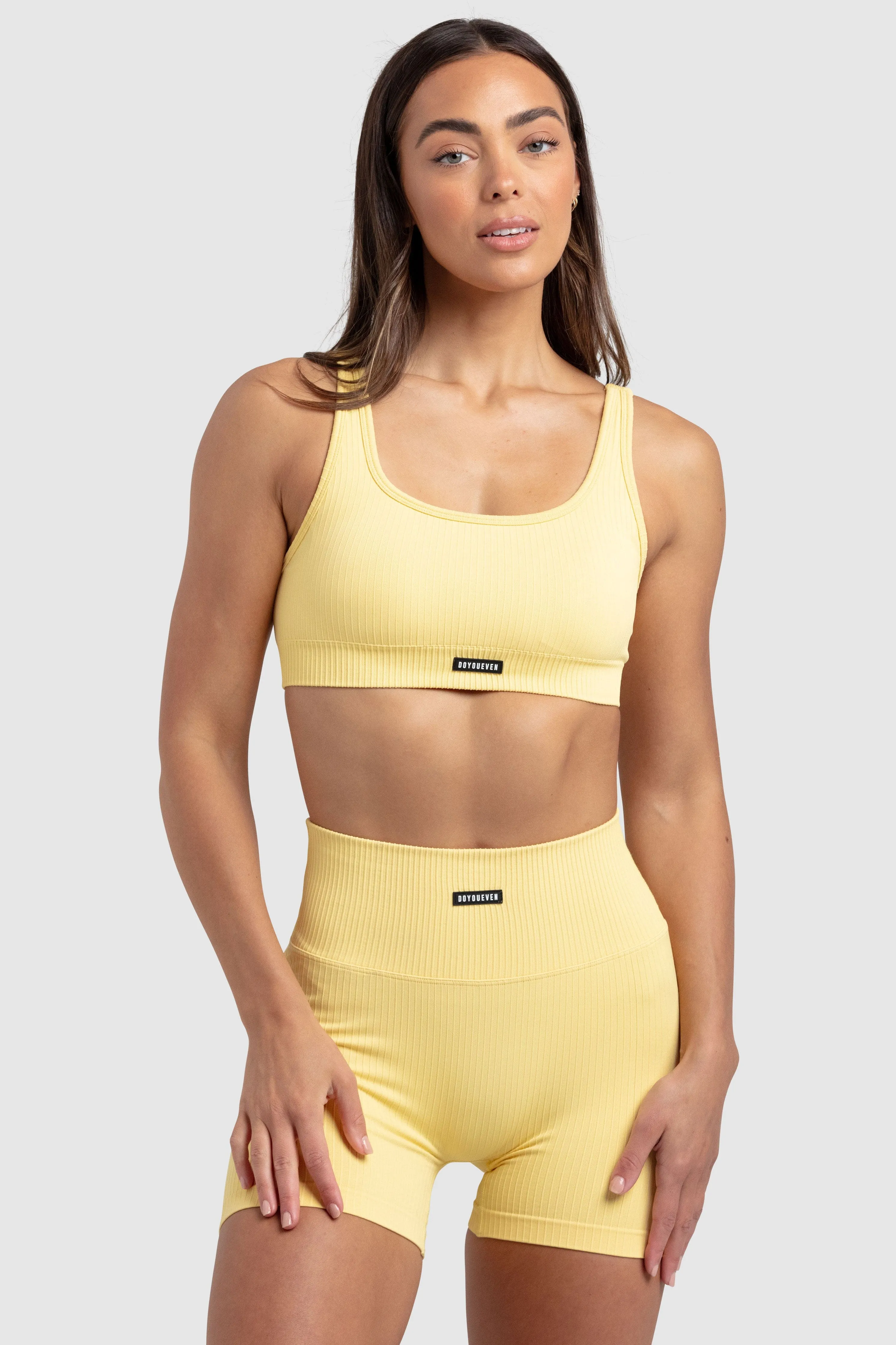 Ribbed Seamless Shorts - Canary Yellow sold by DOYOUEVEN product image thumbnail 3