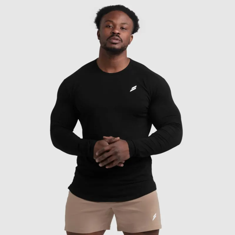 Mark Drop Long Sleeve - Black sold by DOYOUEVEN