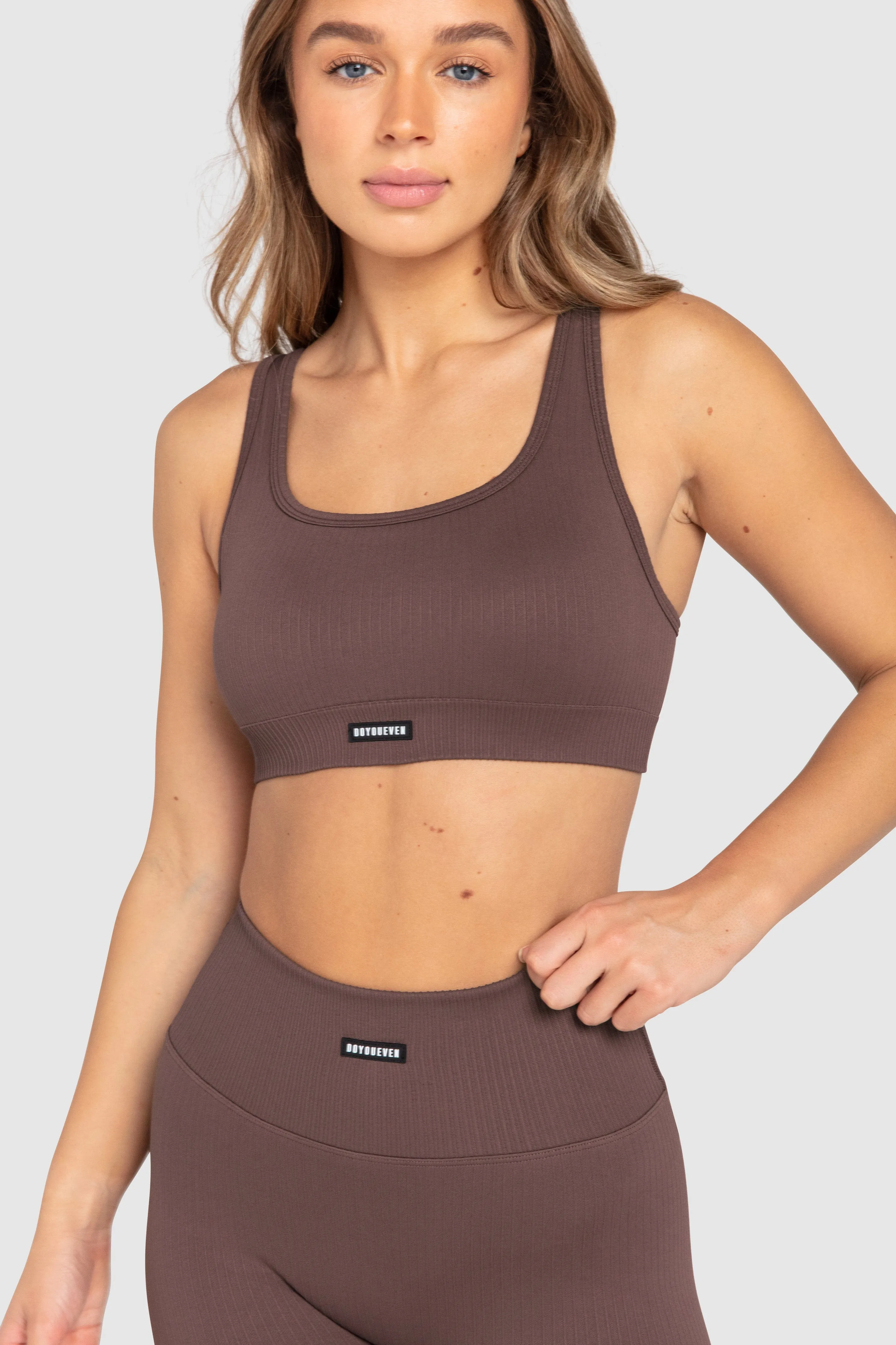 Ribbed Seamless Crop - Espresso Brown sold by DOYOUEVEN product image thumbnail 3