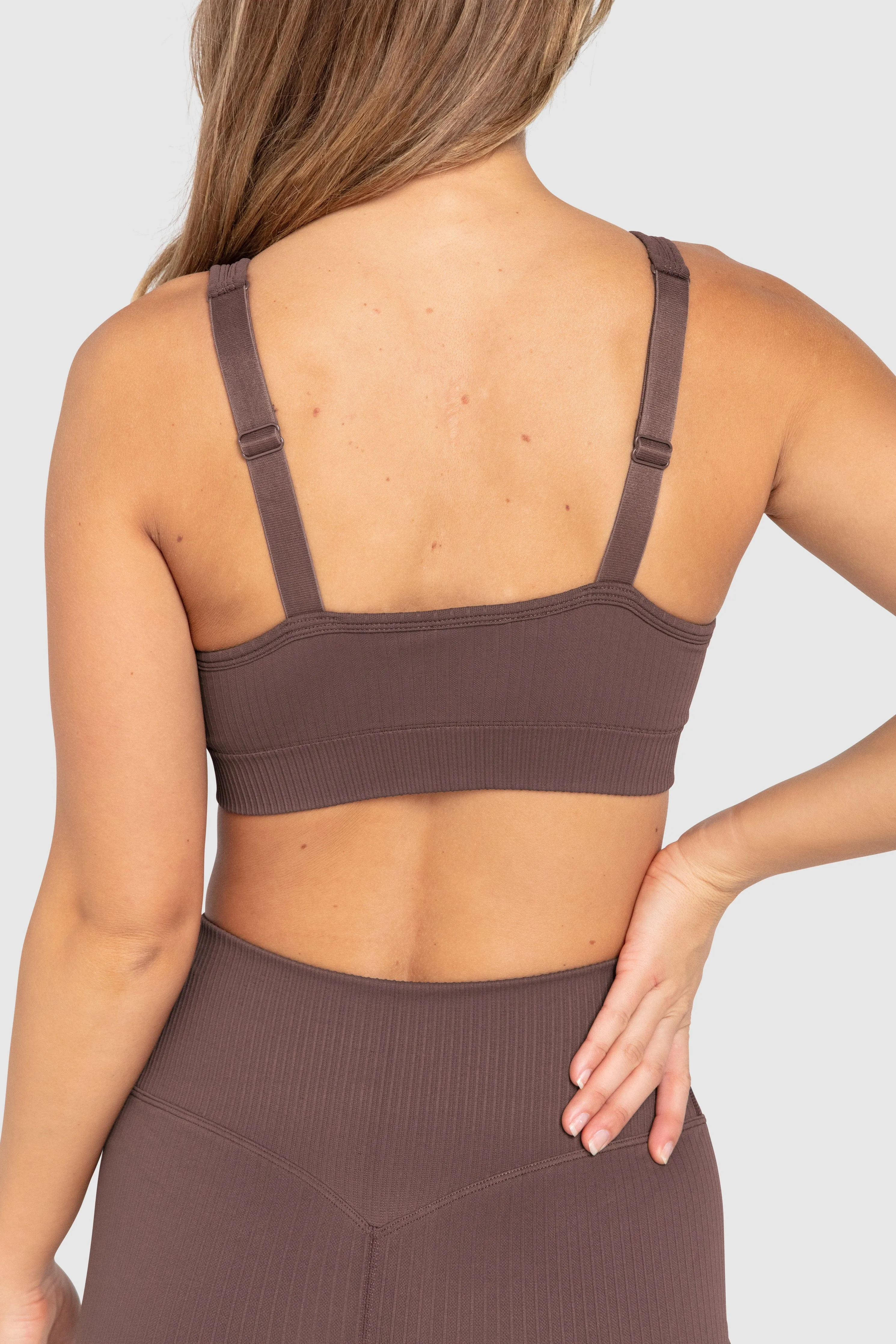 Ribbed Seamless Crop - Espresso Brown sold by DOYOUEVEN product image thumbnail 4